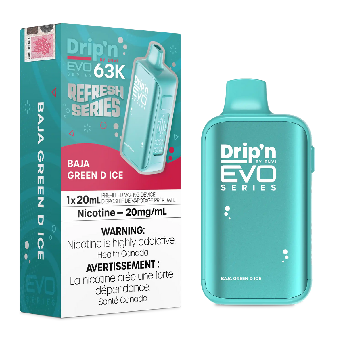 Baja Green D Ice Drip'n by Envi EVO 63K - Disposable Vape - view 2