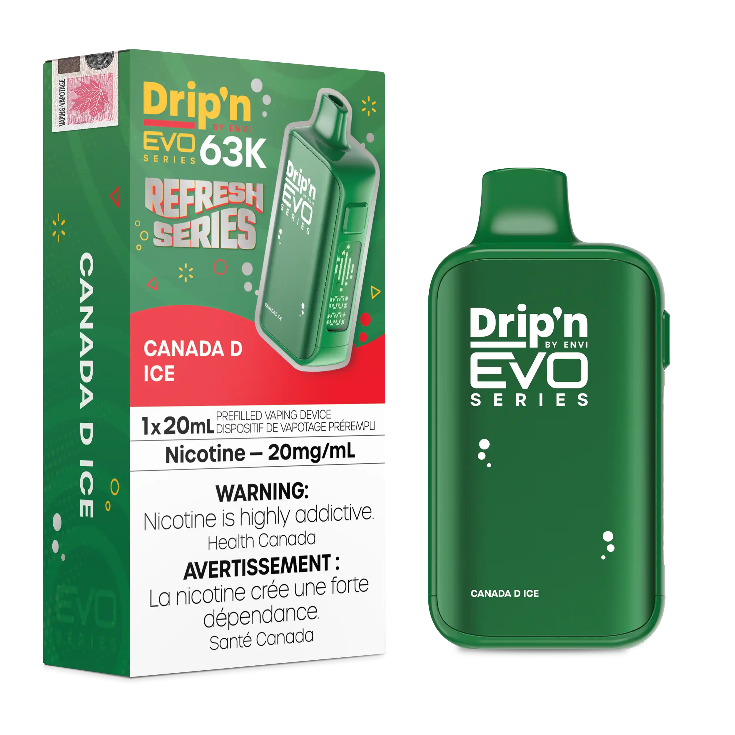 Canada D Ice Drip'n by Envi EVO 63K - Disposable Vape - view 2
