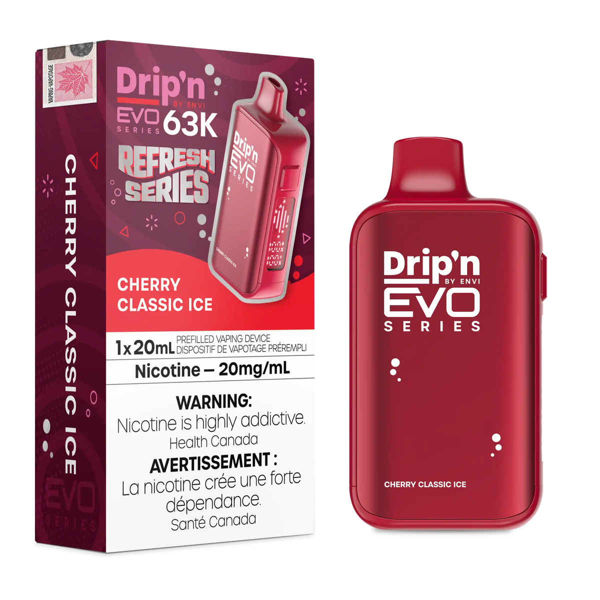 Cherry Classic Ice Drip'n by Envi EVO 63K - Disposable Vape