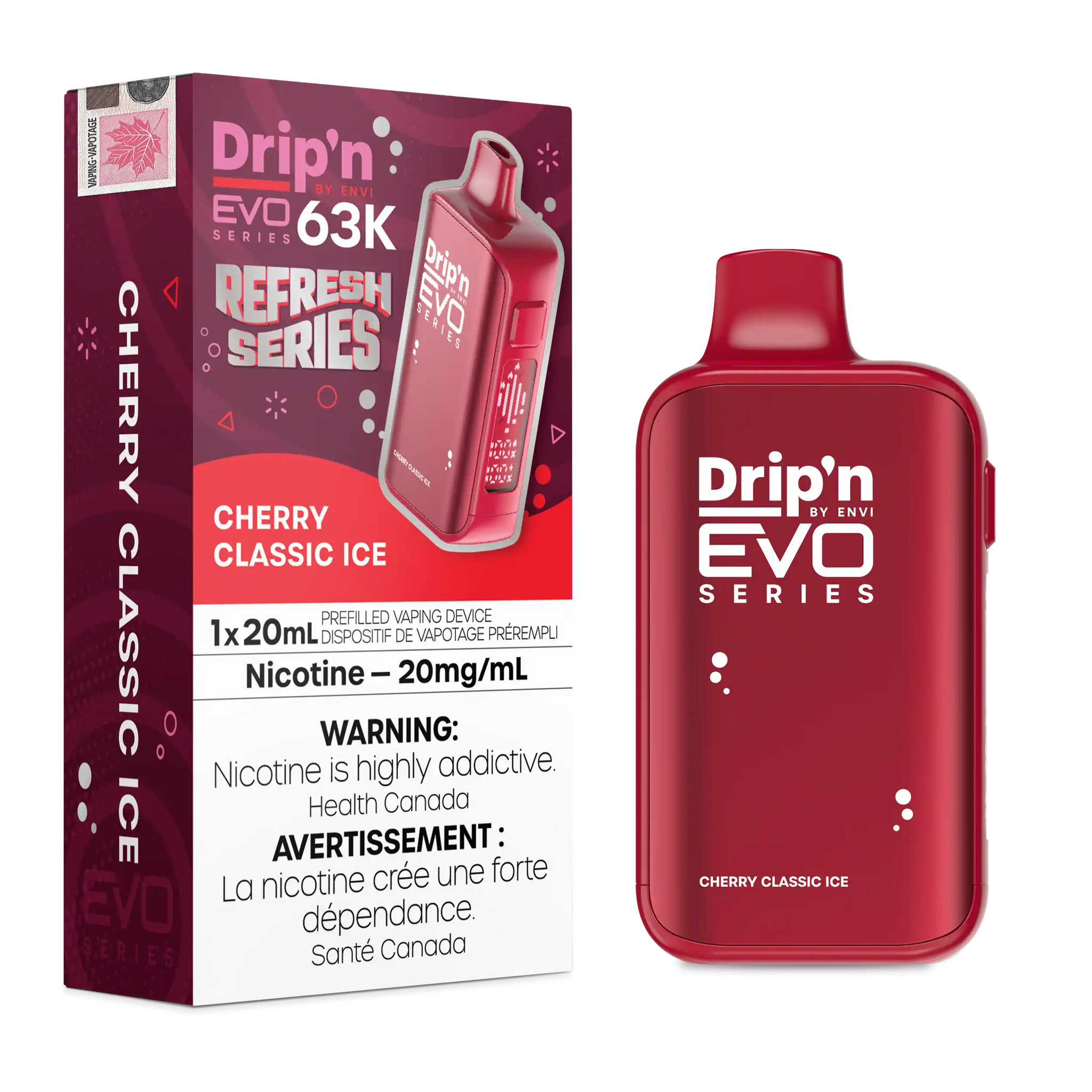 Cherry Classic Ice Drip'n by Envi EVO 63K - Disposable Vape