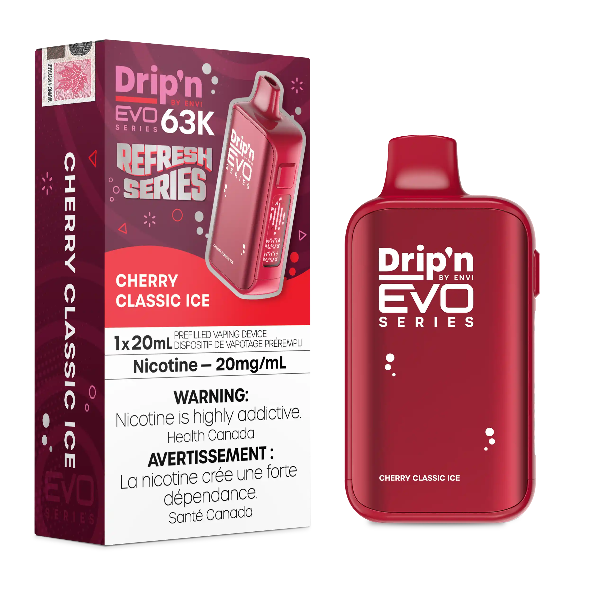 Cherry Classic Ice Drip'n by Envi EVO 63K - Disposable Vape - view 2