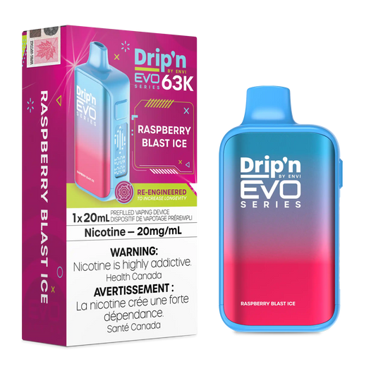Raspberry Blast Ice Drip'n by Envi EVO 63K - Disposable Vape - view 2