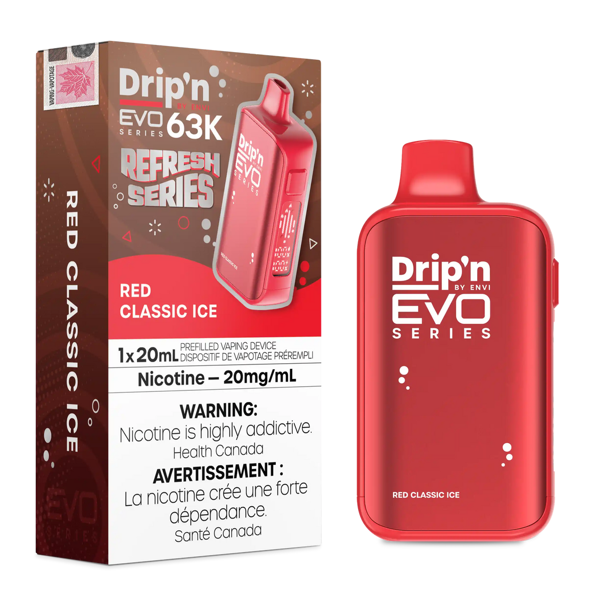 Red Classic Ice Drip'n by Envi EVO 63K - Disposable Vape - view 2