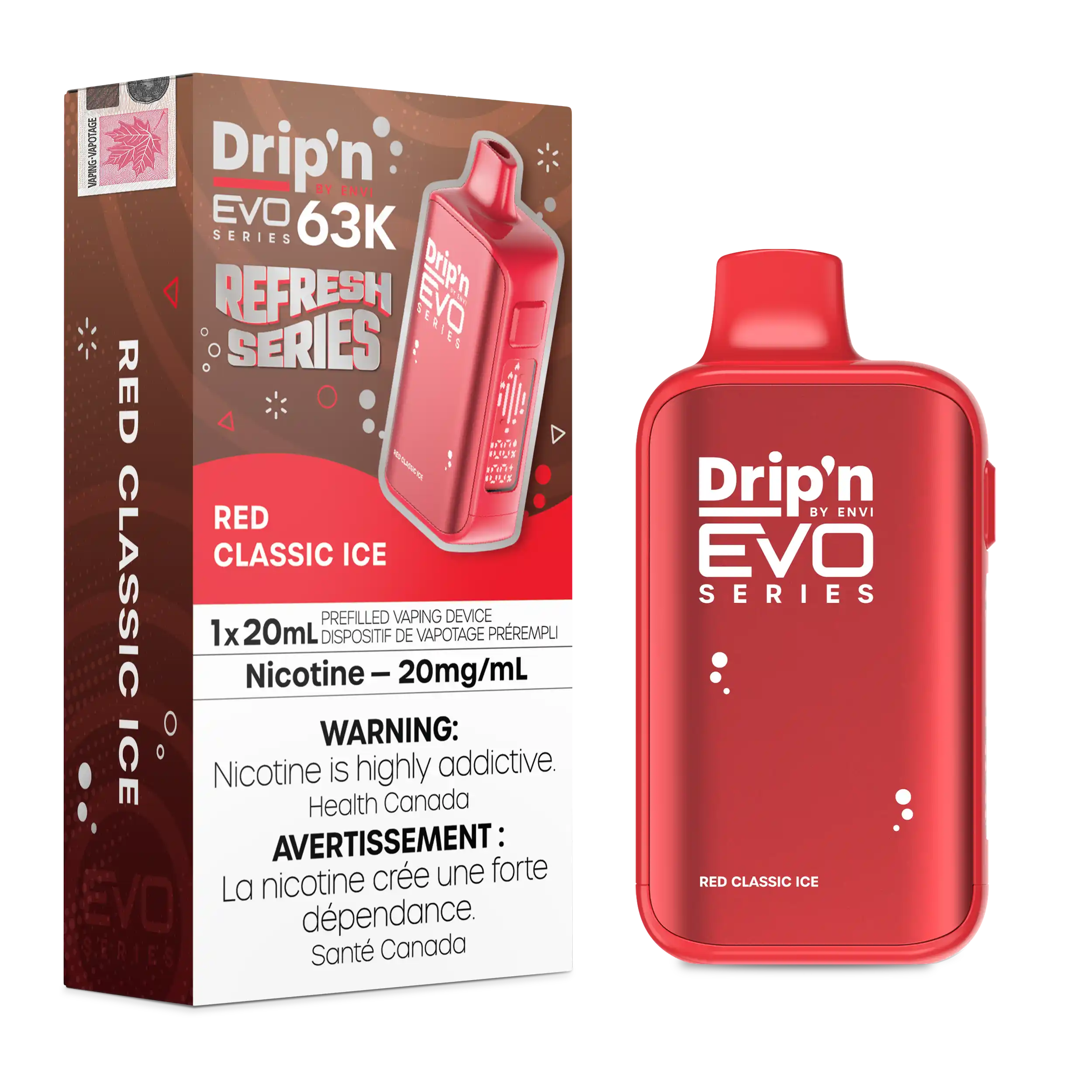 Red Classic Ice Drip'n by Envi EVO 63K - Disposable Vape - view 2