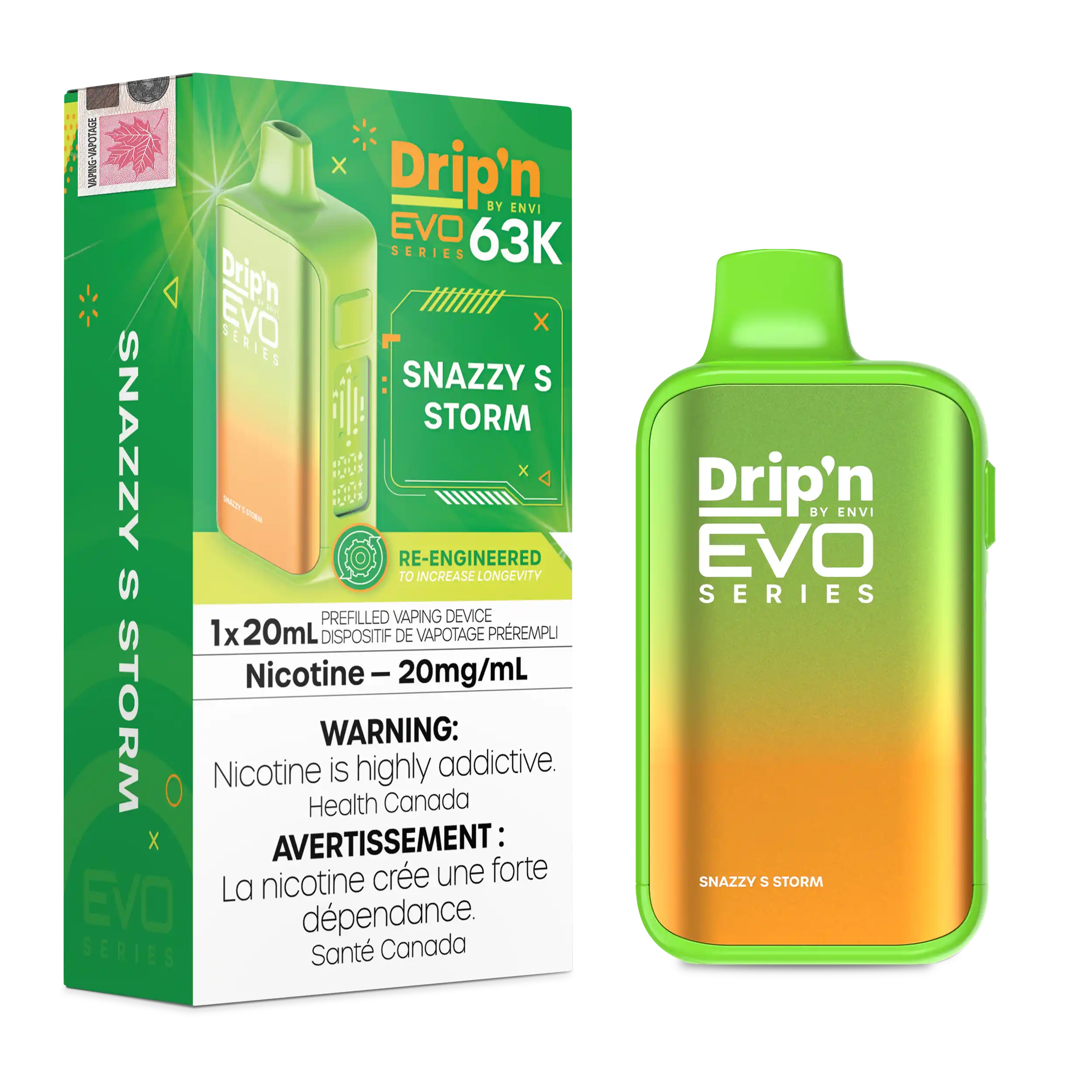 Snazzy S Storm Drip'n by Envi EVO 63K - Disposable Vape