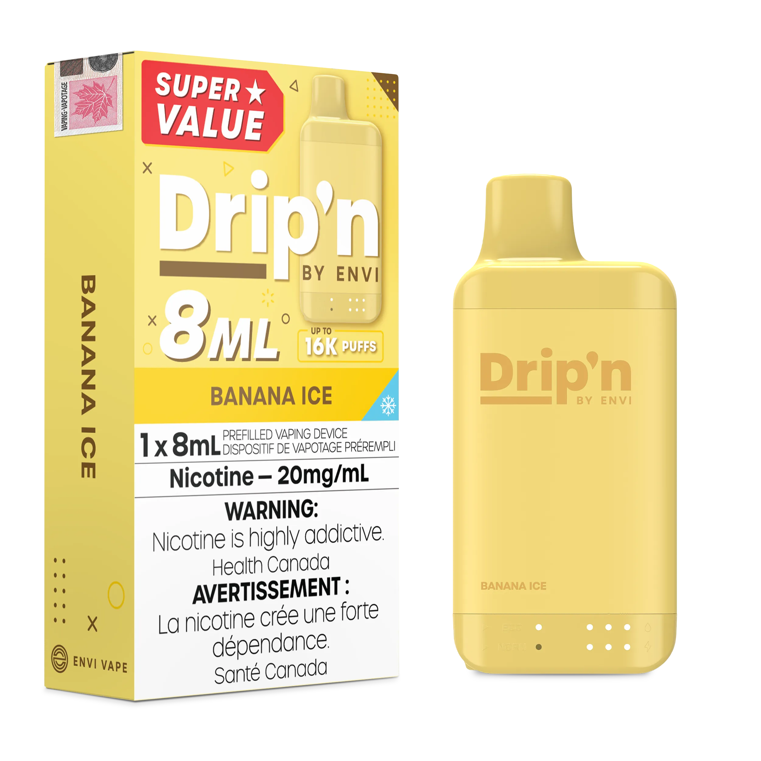 Banana Ice Drip'n by Envi 8ml - Disposable 16K