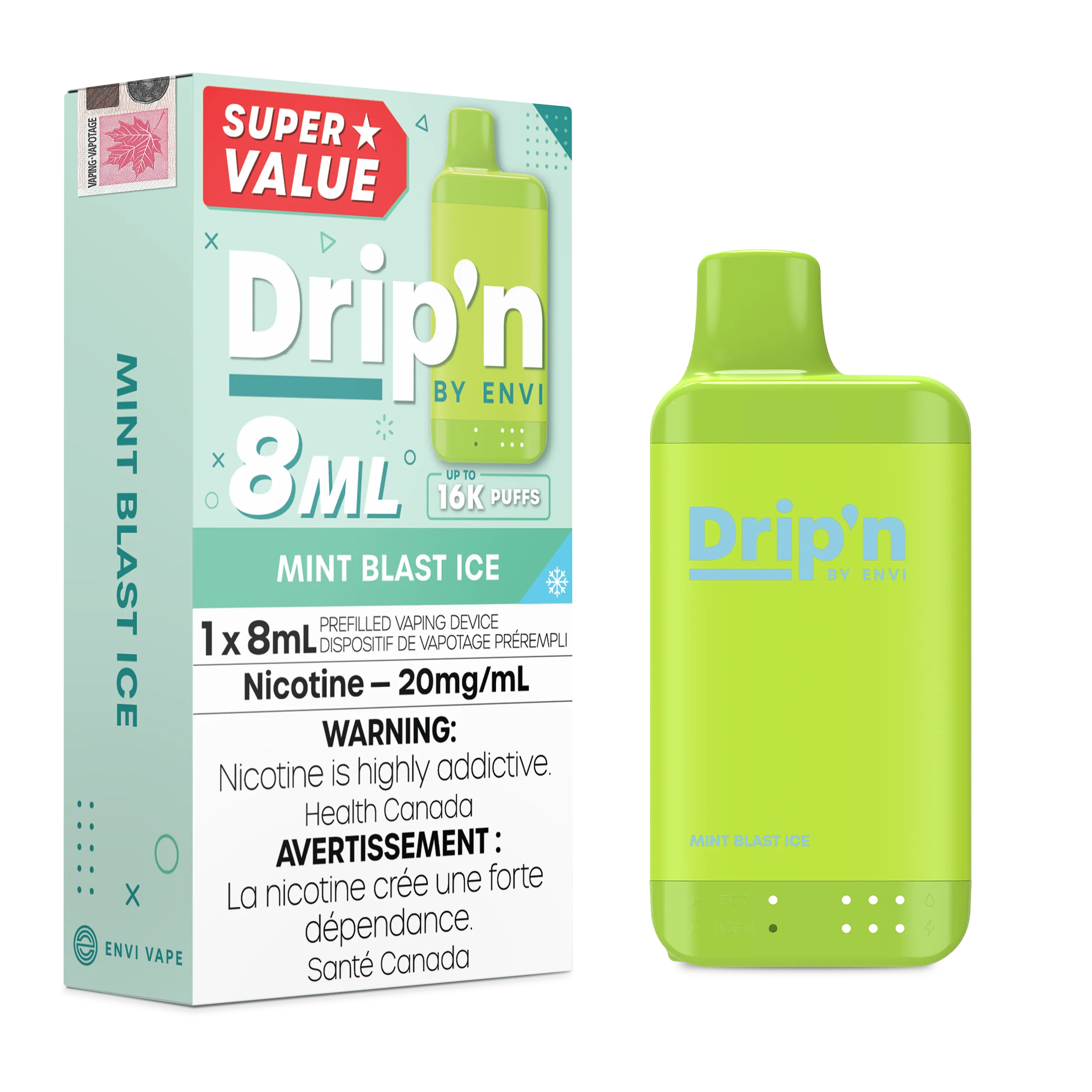 Mint Blast Ice Drip'n by Envi 8ml - Disposable 16K