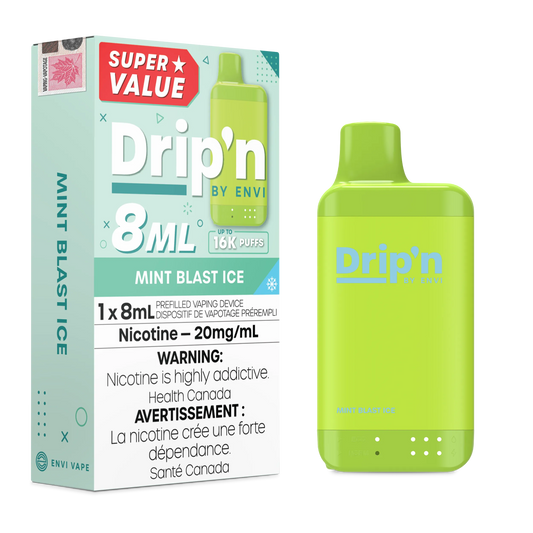 Mint Blast Ice Drip'n by Envi 8ml - Disposable 16K by DRIP'N