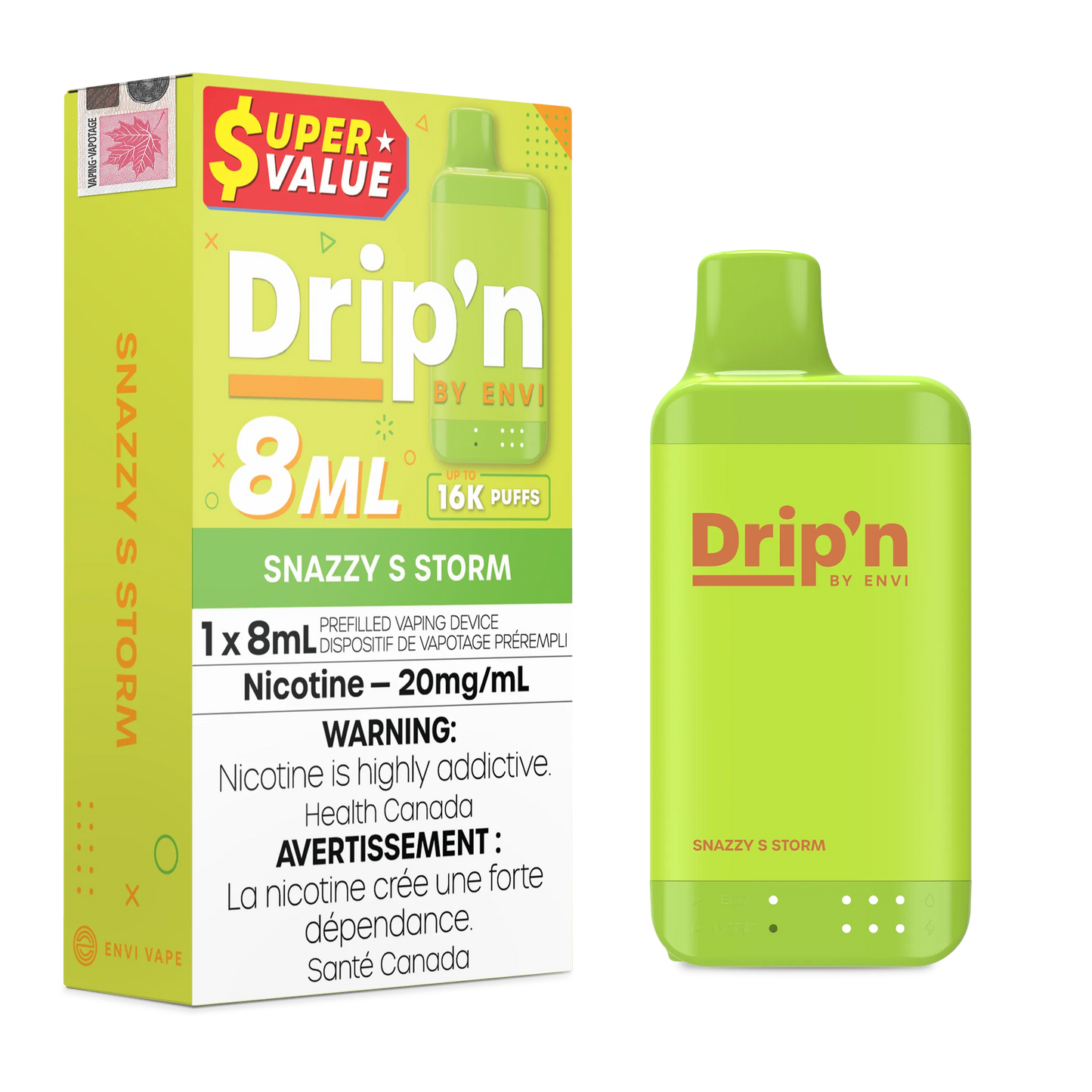 Snazzy S Storm Drip'n by Envi 8ml - Disposable 16K