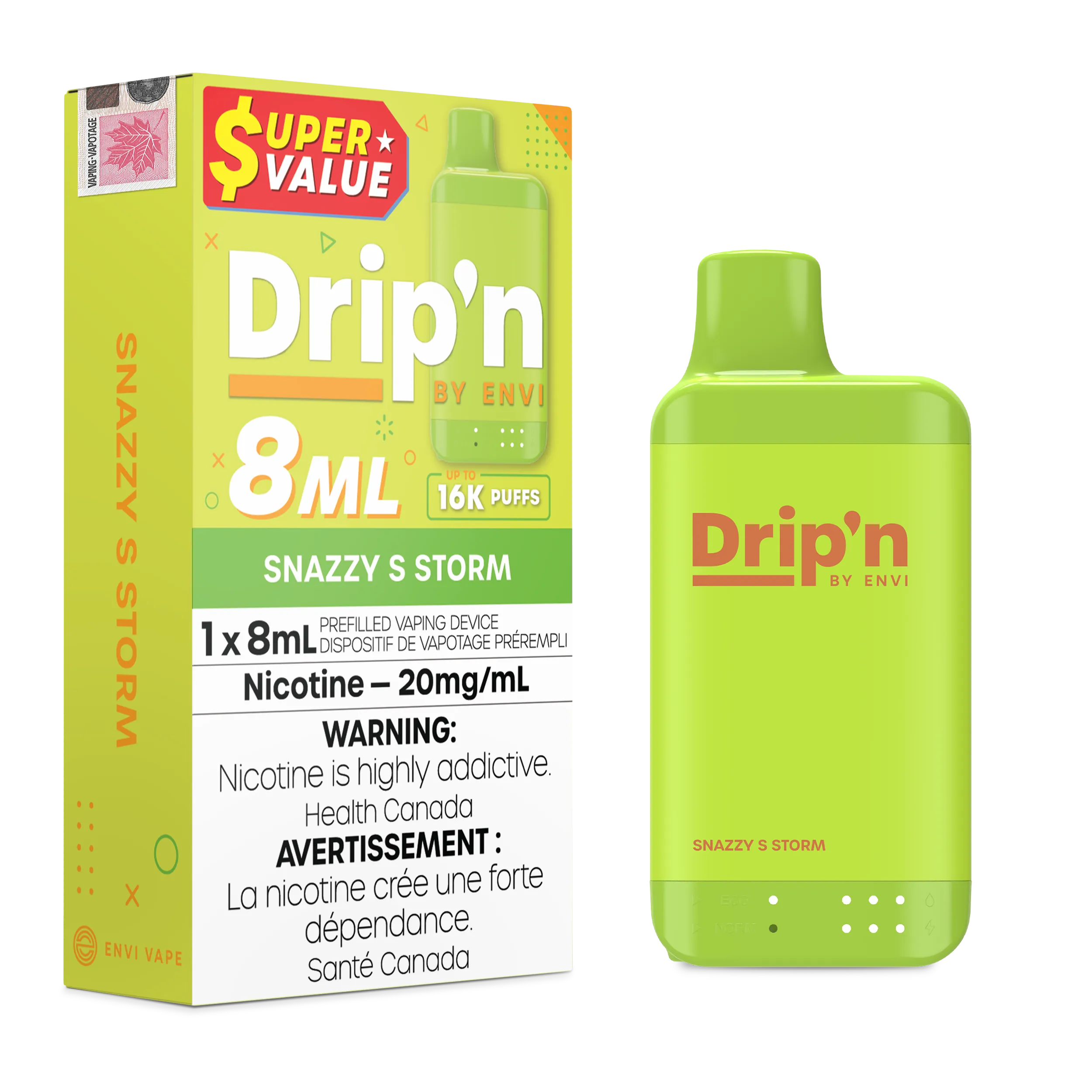 Snazzy S Storm Drip'n by Envi 8ml - Disposable 16K