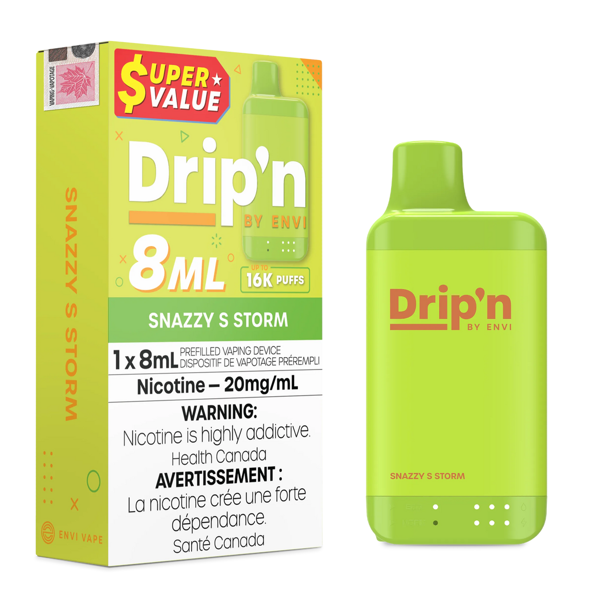Snazzy S Storm Drip'n by Envi 8ml - Disposable 16K by DRIP'N