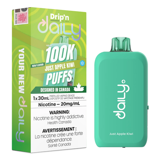 Just Apple Kiwi Drip'N Daily 30mL - Disposable Vape 100K