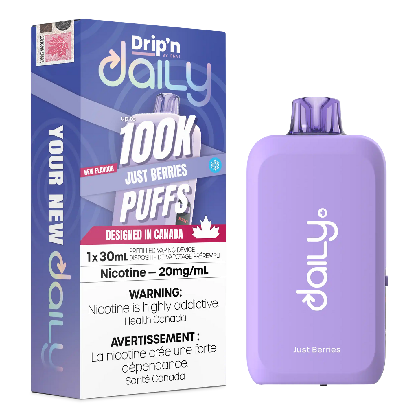 Just Berries Drip'N Daily 30mL - Disposable Vape 100K