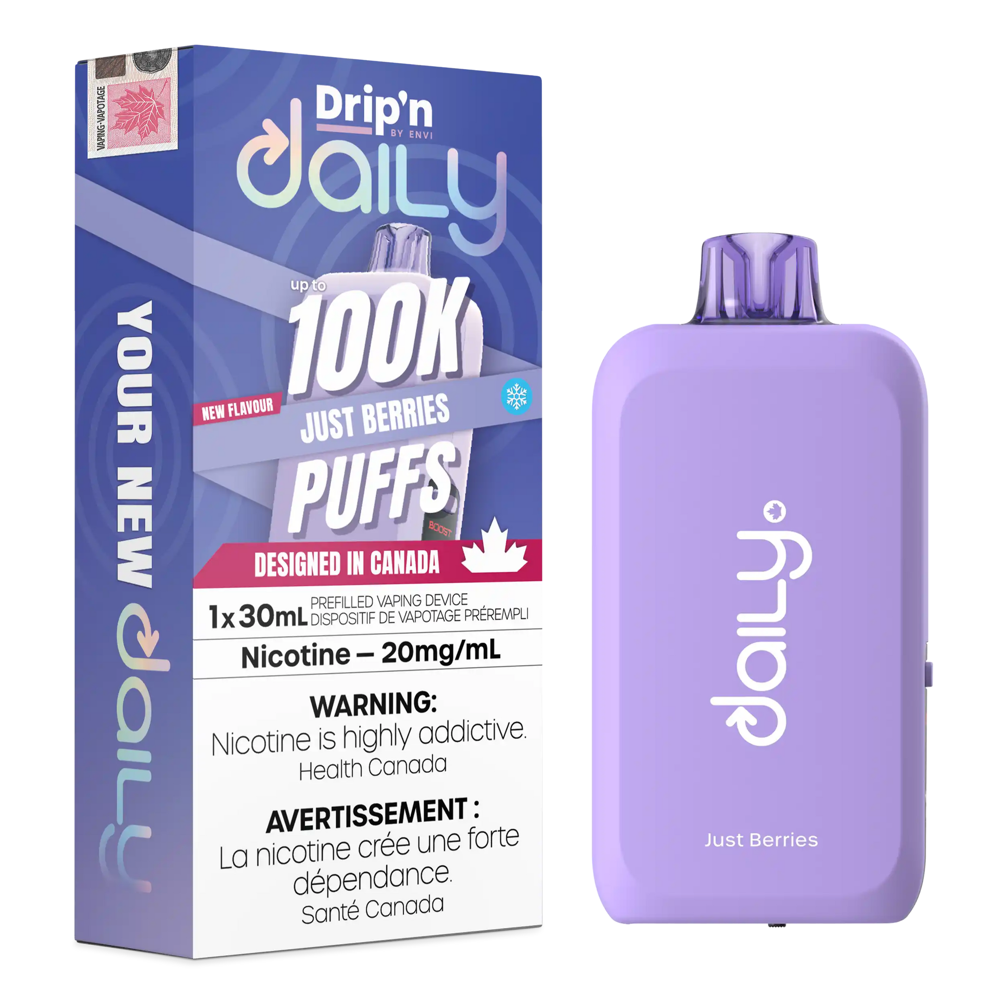 Just Berries Drip'N Daily 30mL - Disposable Vape 100K
