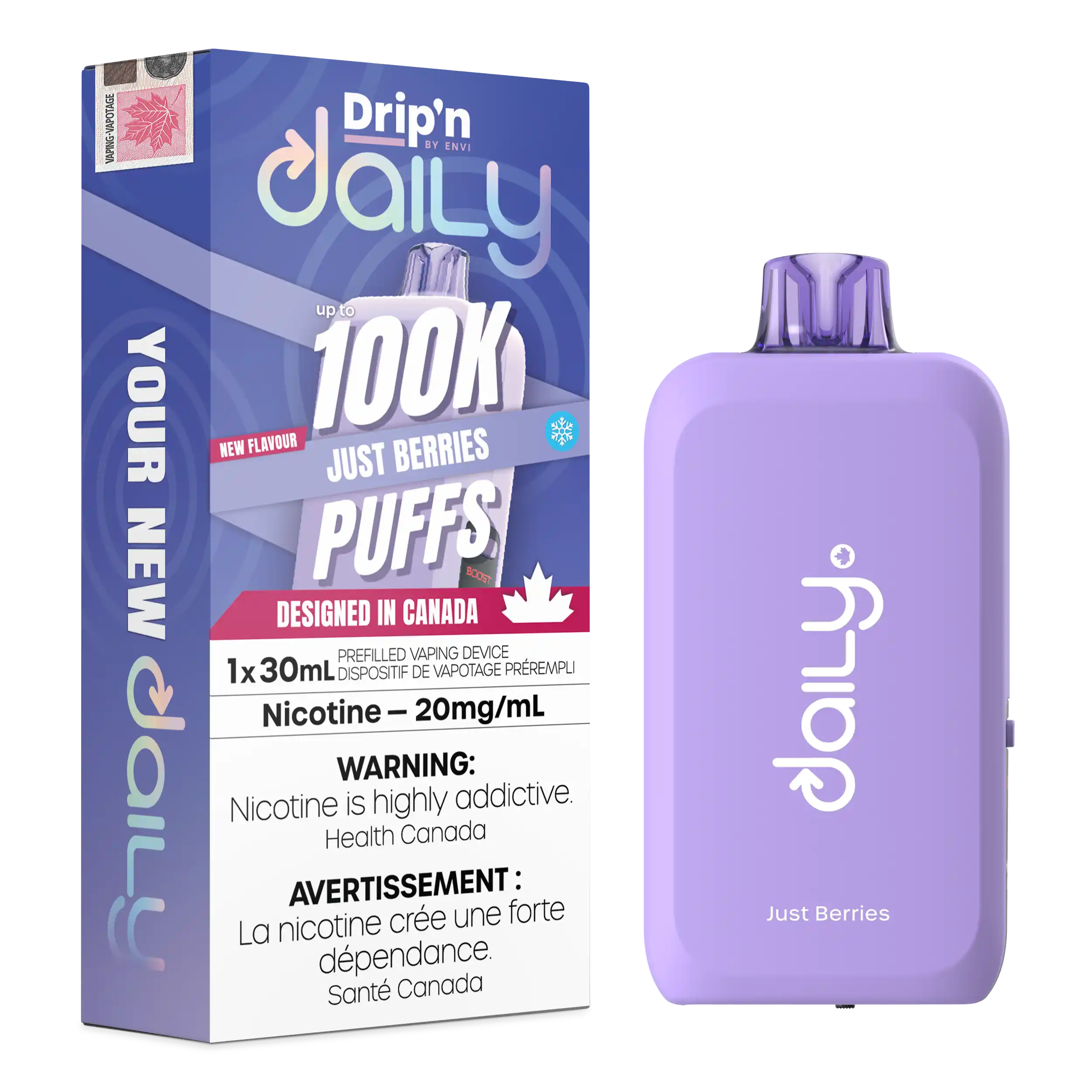 Just Berries Drip'N Daily 30mL - Disposable Vape 100K