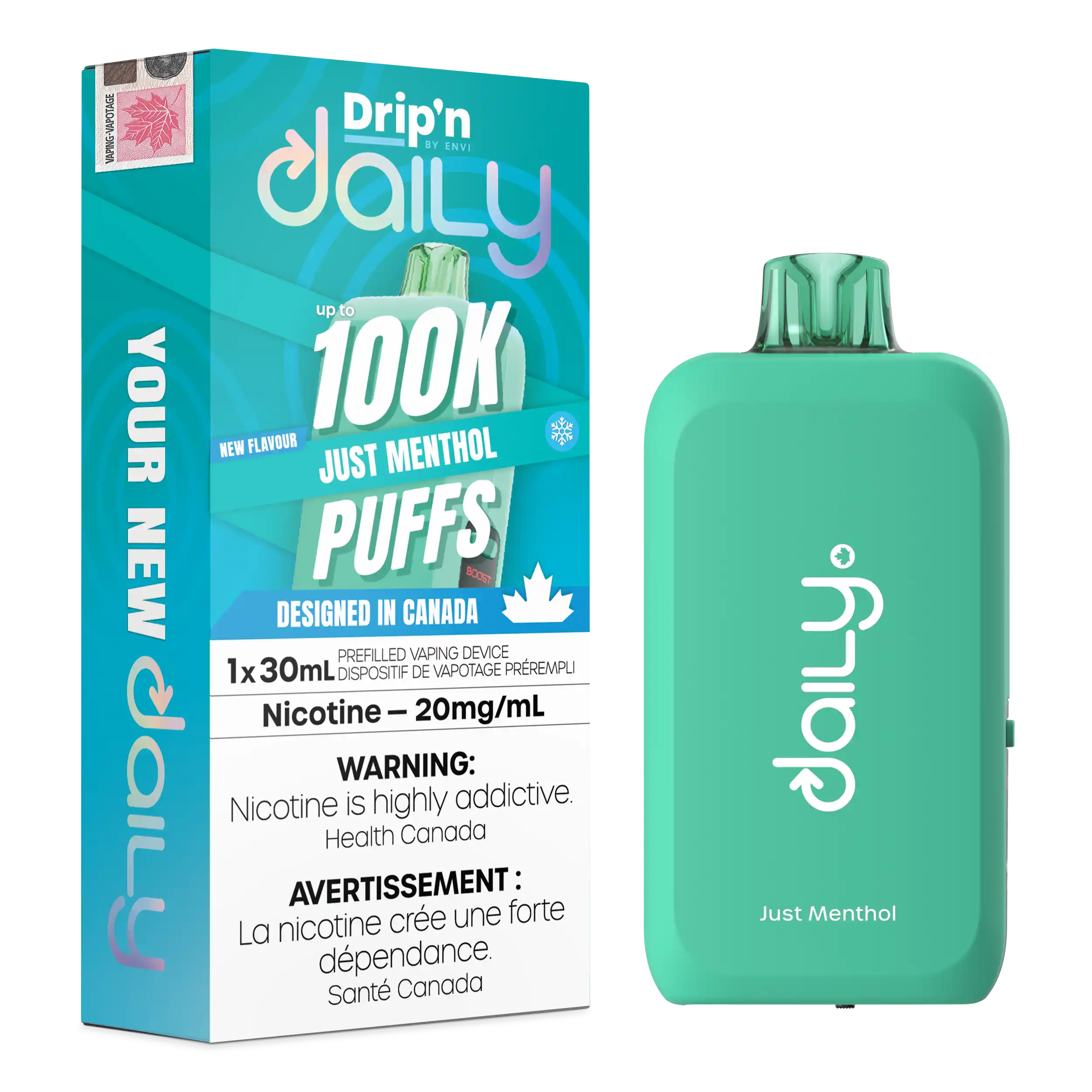 Just Menthol Drip'N Daily 30mL - Disposable Vape 100K