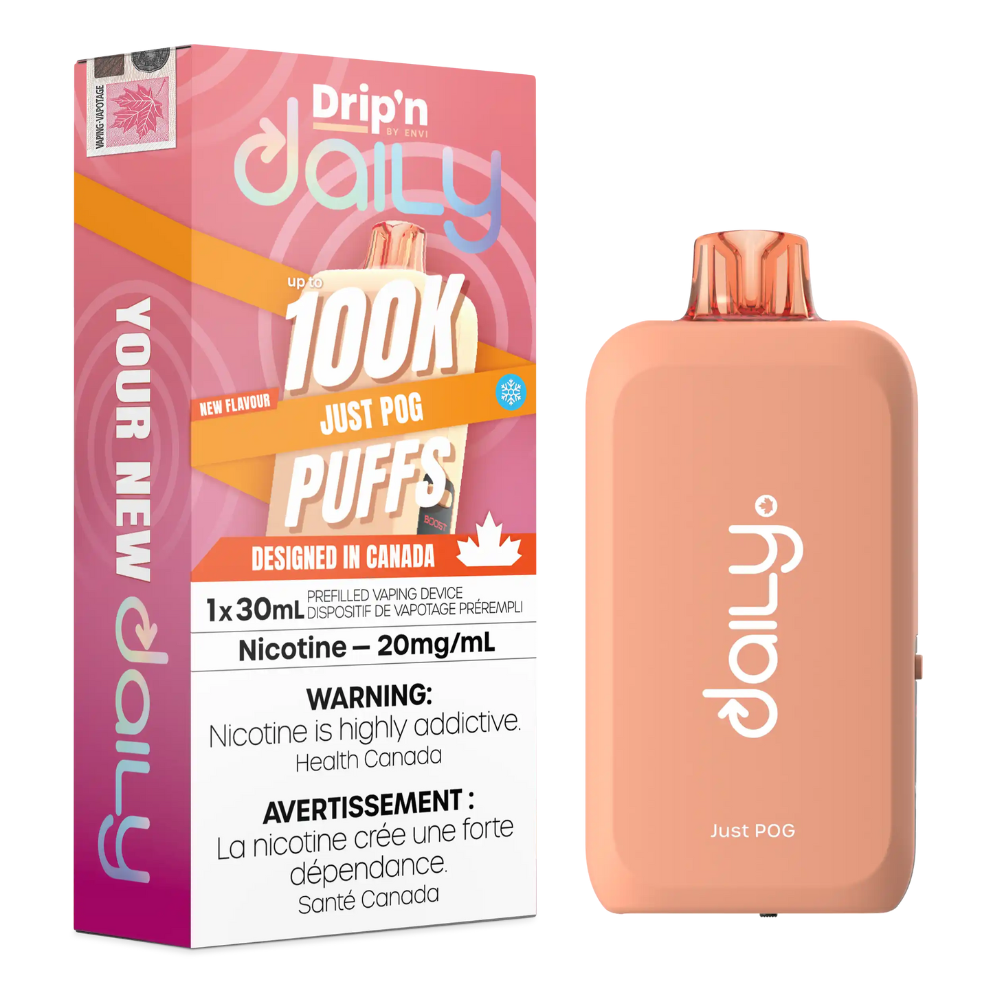 Just POG Drip'N Daily 30mL - Disposable Vape 100K