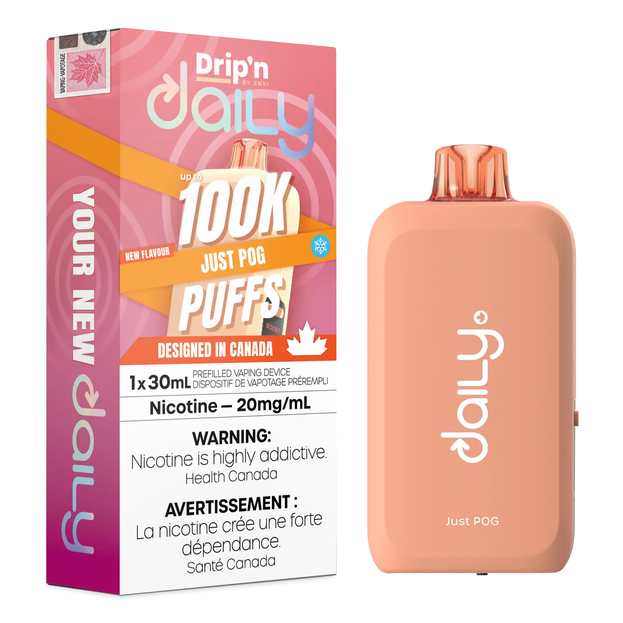 Just POG Drip'N Daily 30mL - Disposable Vape 100K