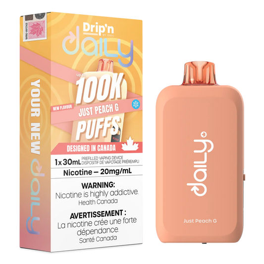 Just Peach G Drip'N Daily 30mL - Disposable Vape 100K