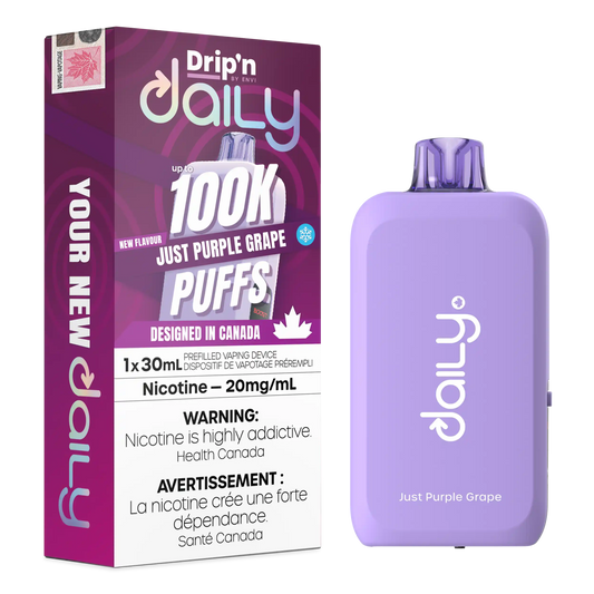 Just Purple Grape Drip'N Daily 30mL - Disposable Vape 100K