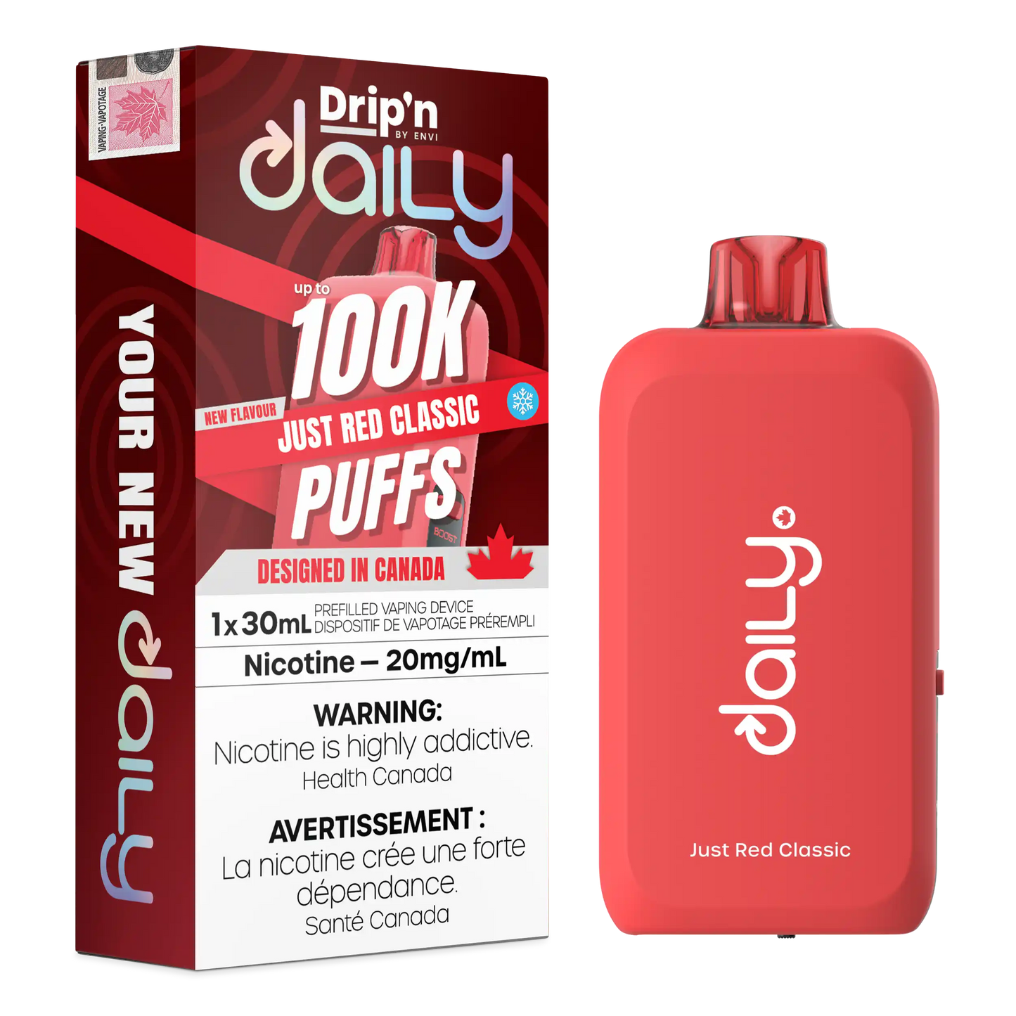 Just Red Classic Drip'N Daily 30mL - Disposable Vape 100K