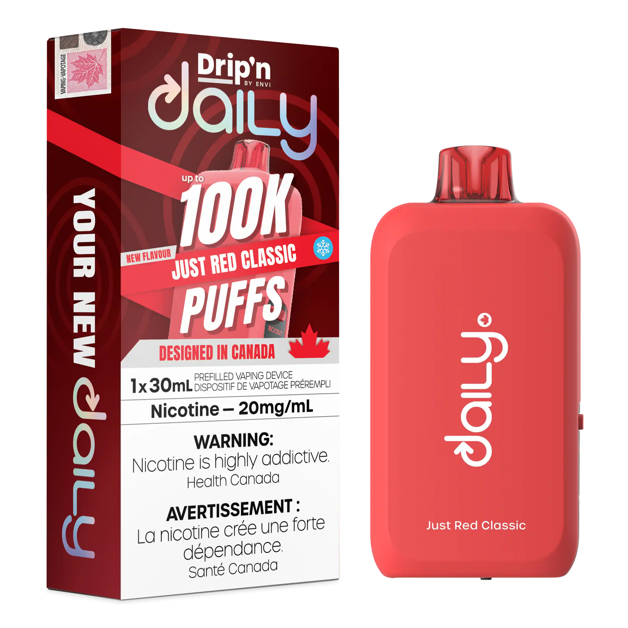 Just Red Classic Drip'N Daily 30mL - Disposable Vape 100K