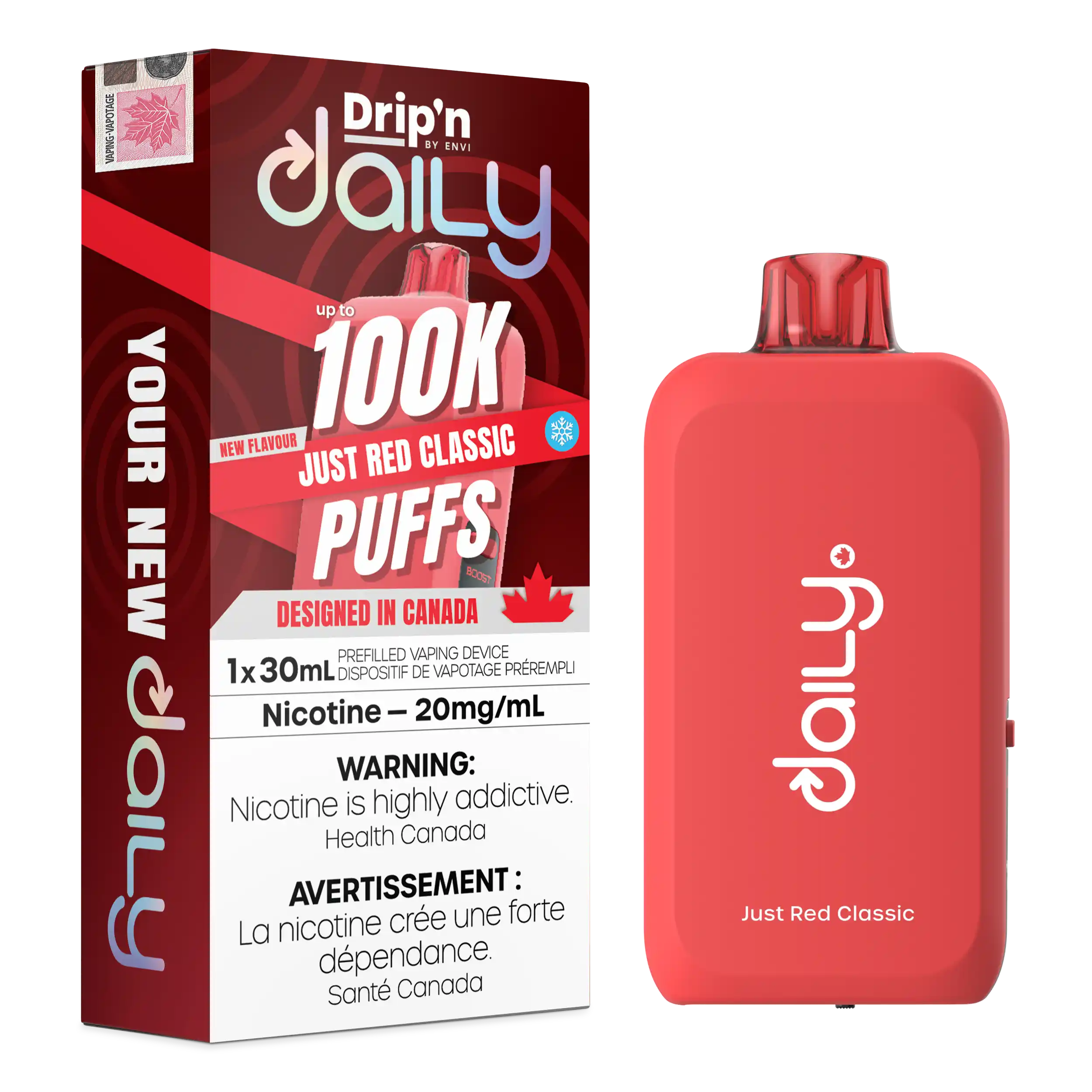 Just Red Classic Drip'N Daily 30mL - Disposable Vape 100K