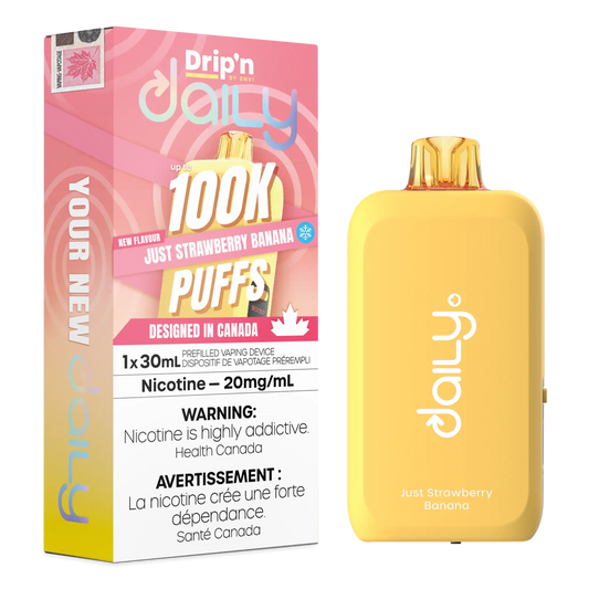 Just Strawberry Banana Drip'N Daily 30mL - Disposable Vape 100K