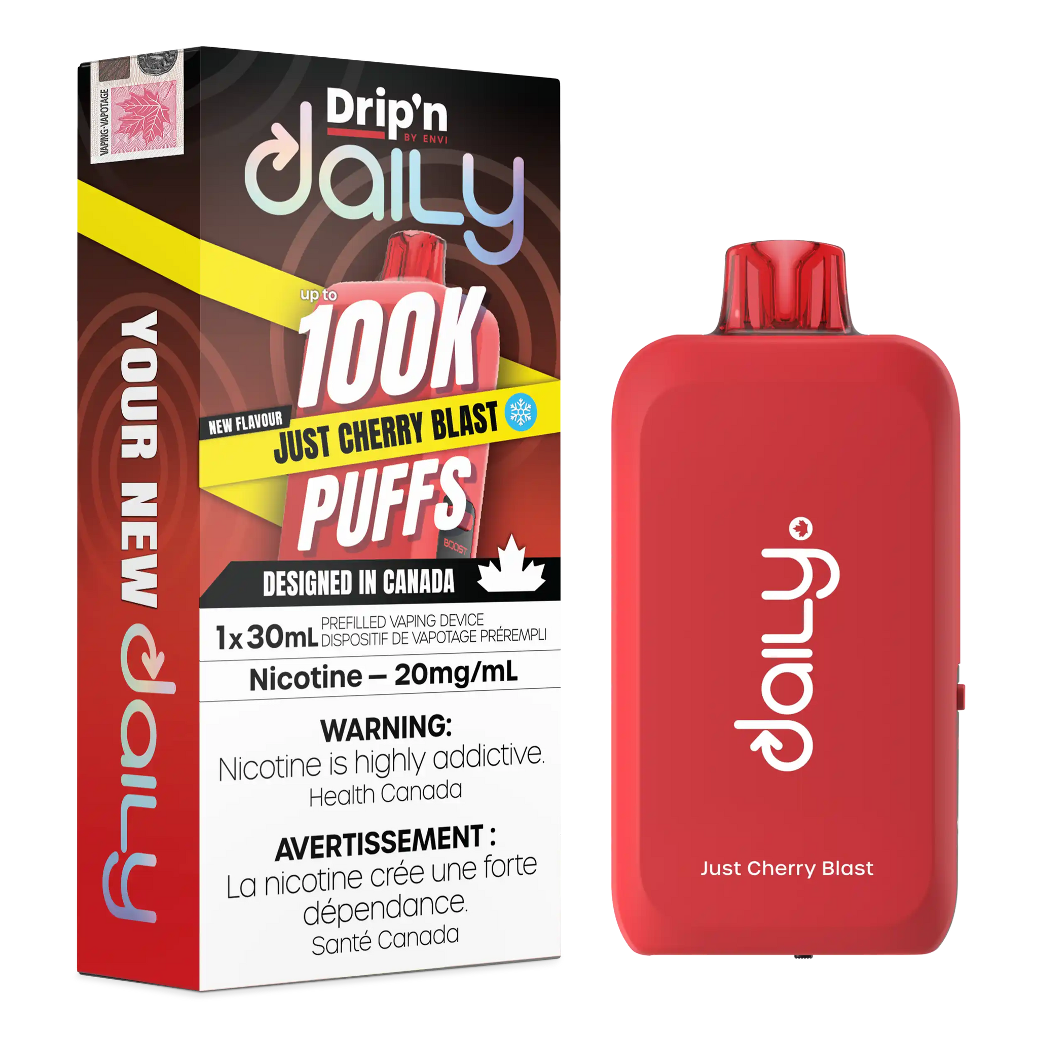 Just Cherry Blast Drip'N Daily 30mL - Disposable Vape 100K
