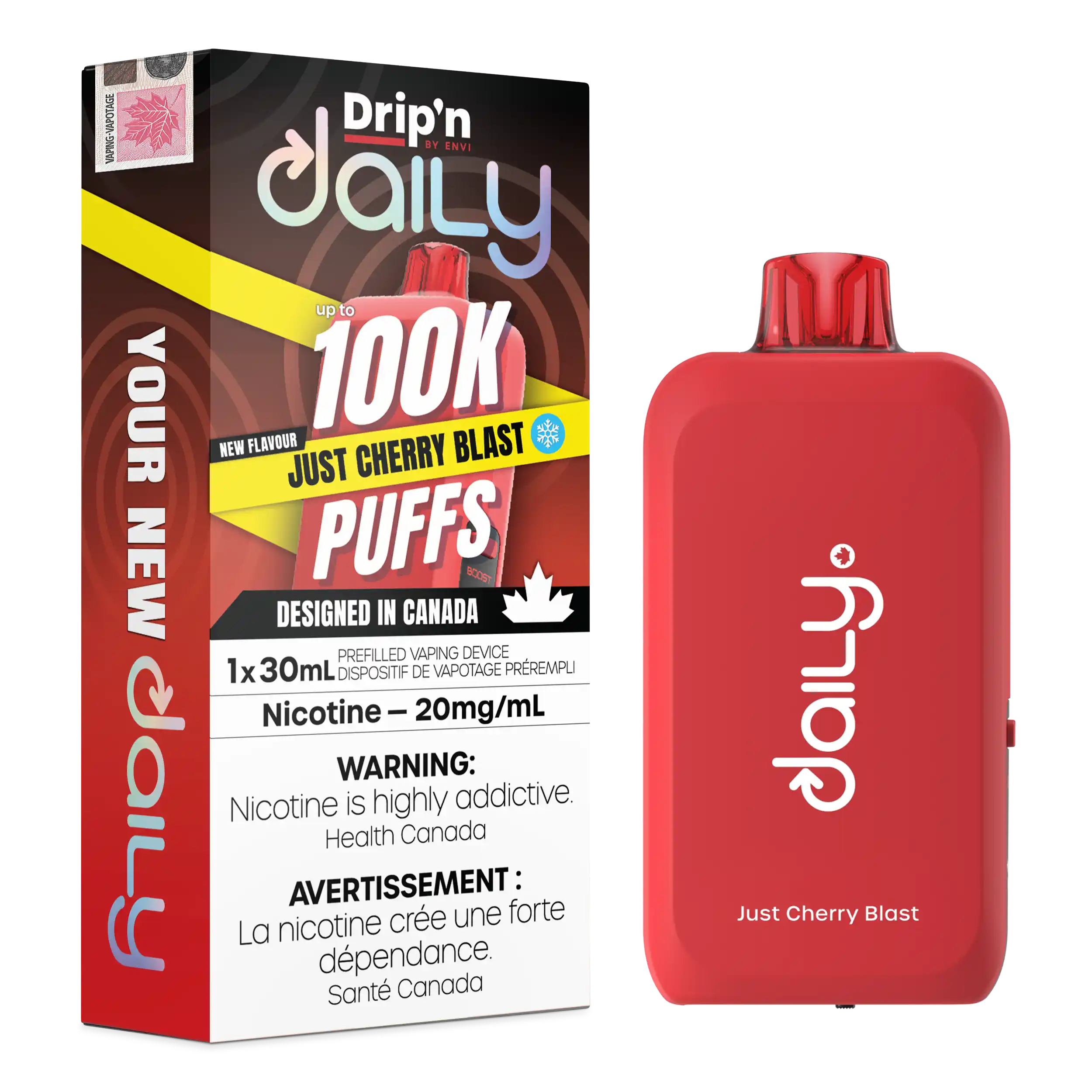 Just Cherry Blast Drip'N Daily 30mL - Disposable Vape 100K