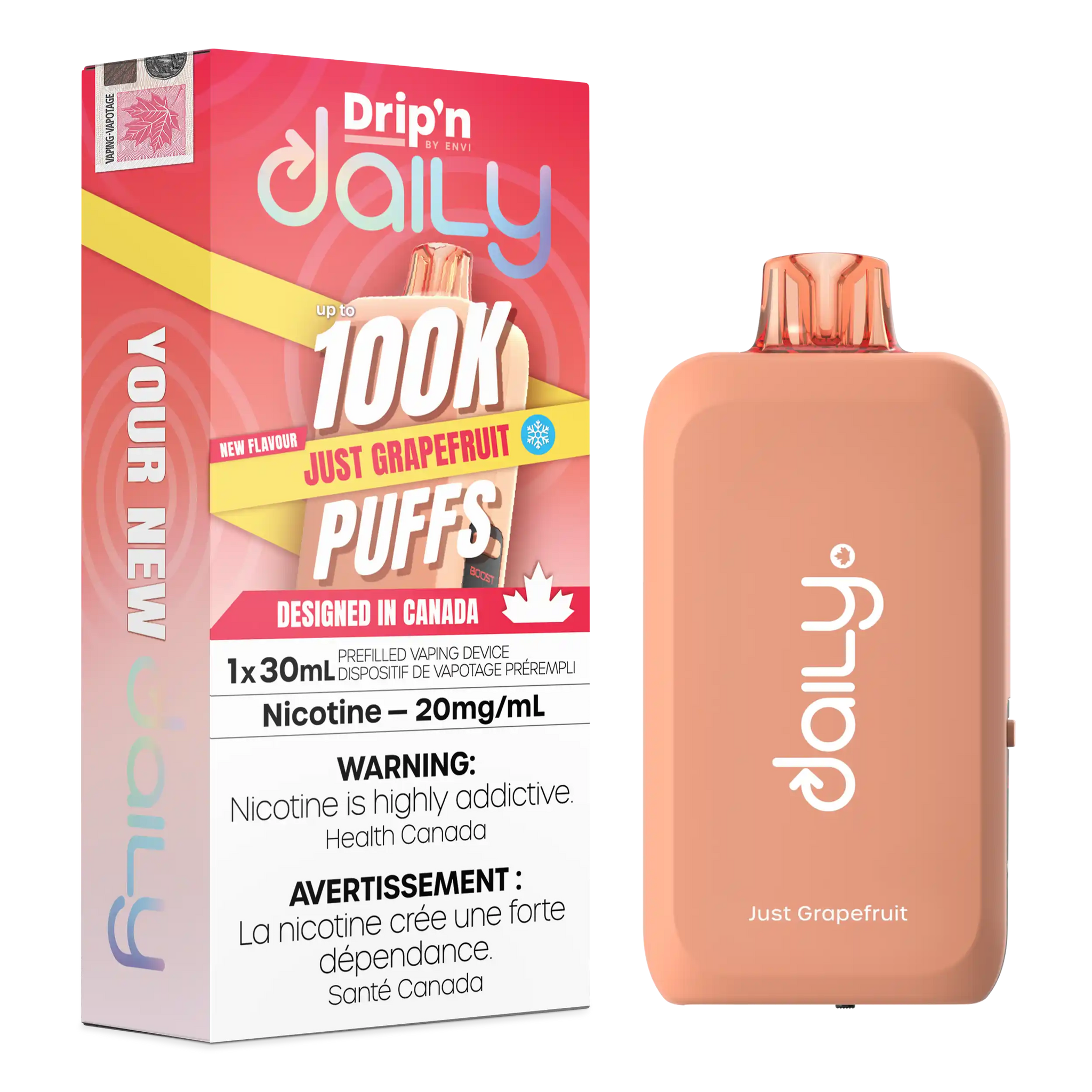 Just Grapefruit Drip'N Daily 30mL - Disposable Vape 100K