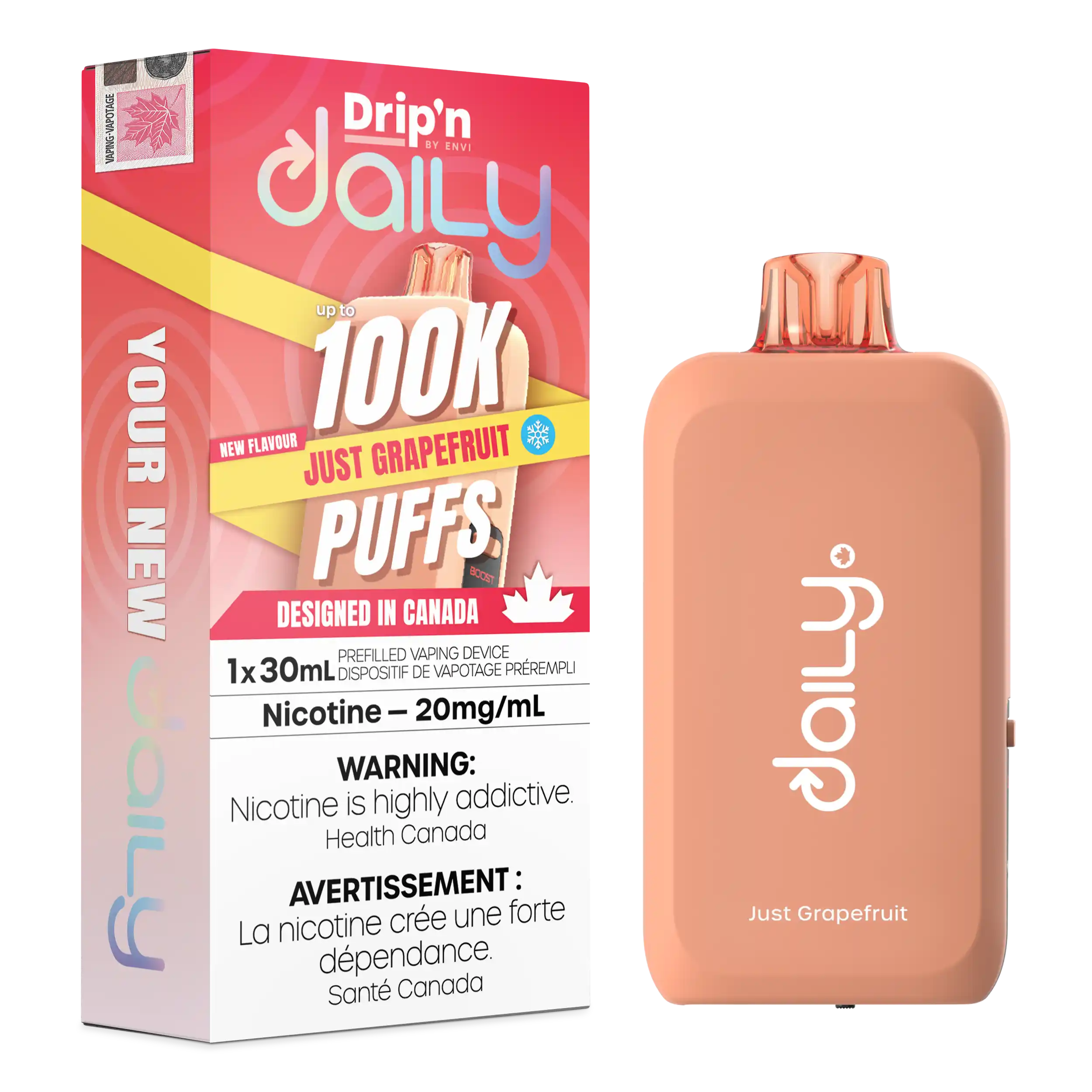 Just Grapefruit Drip'N Daily 30mL - Disposable Vape 100K