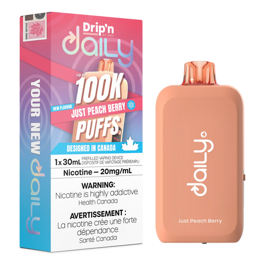 Just Peach Berry Drip'N Daily 30mL - Disposable Vape 100K