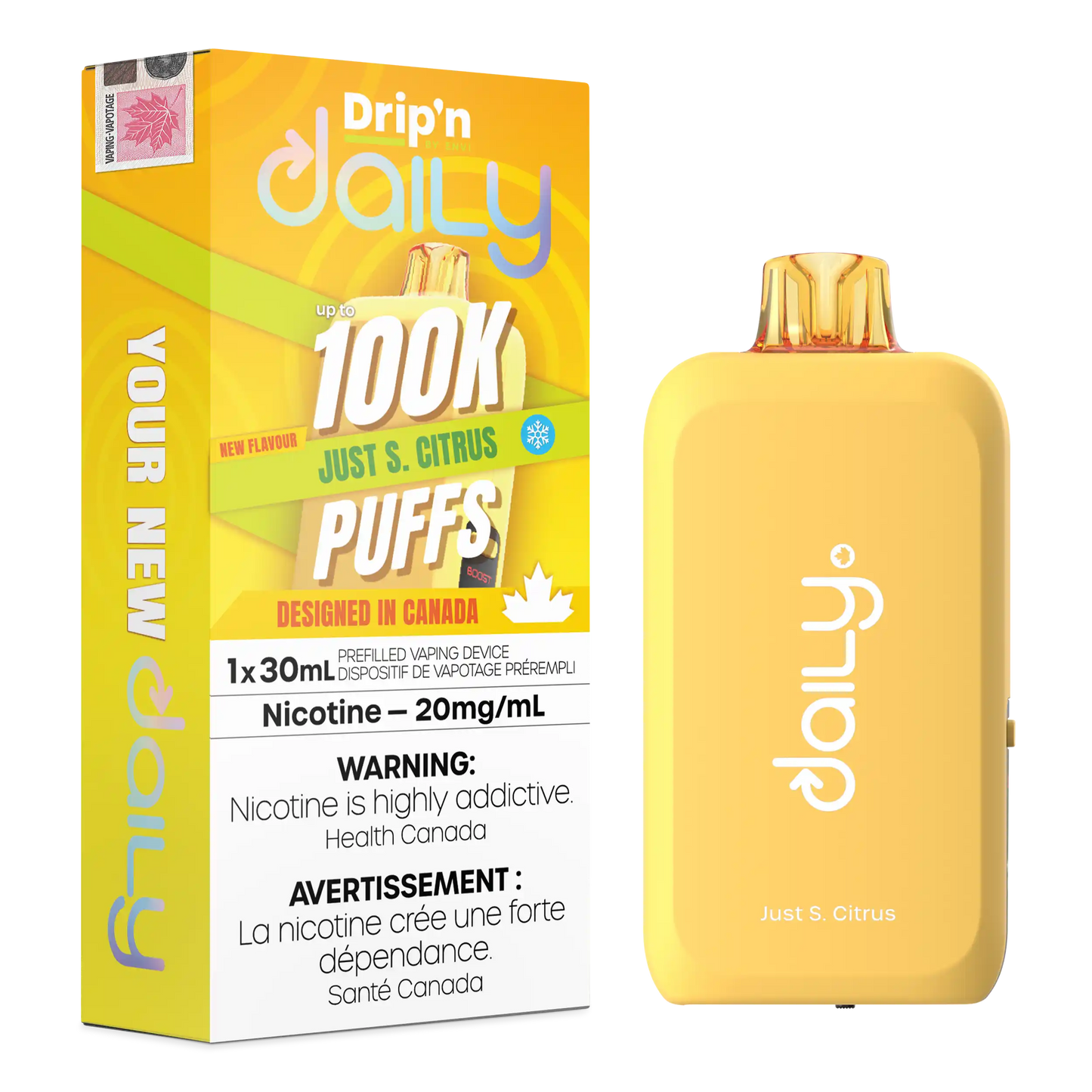 Just S. Citrus Drip'N Daily 30mL - Disposable Vape 100K