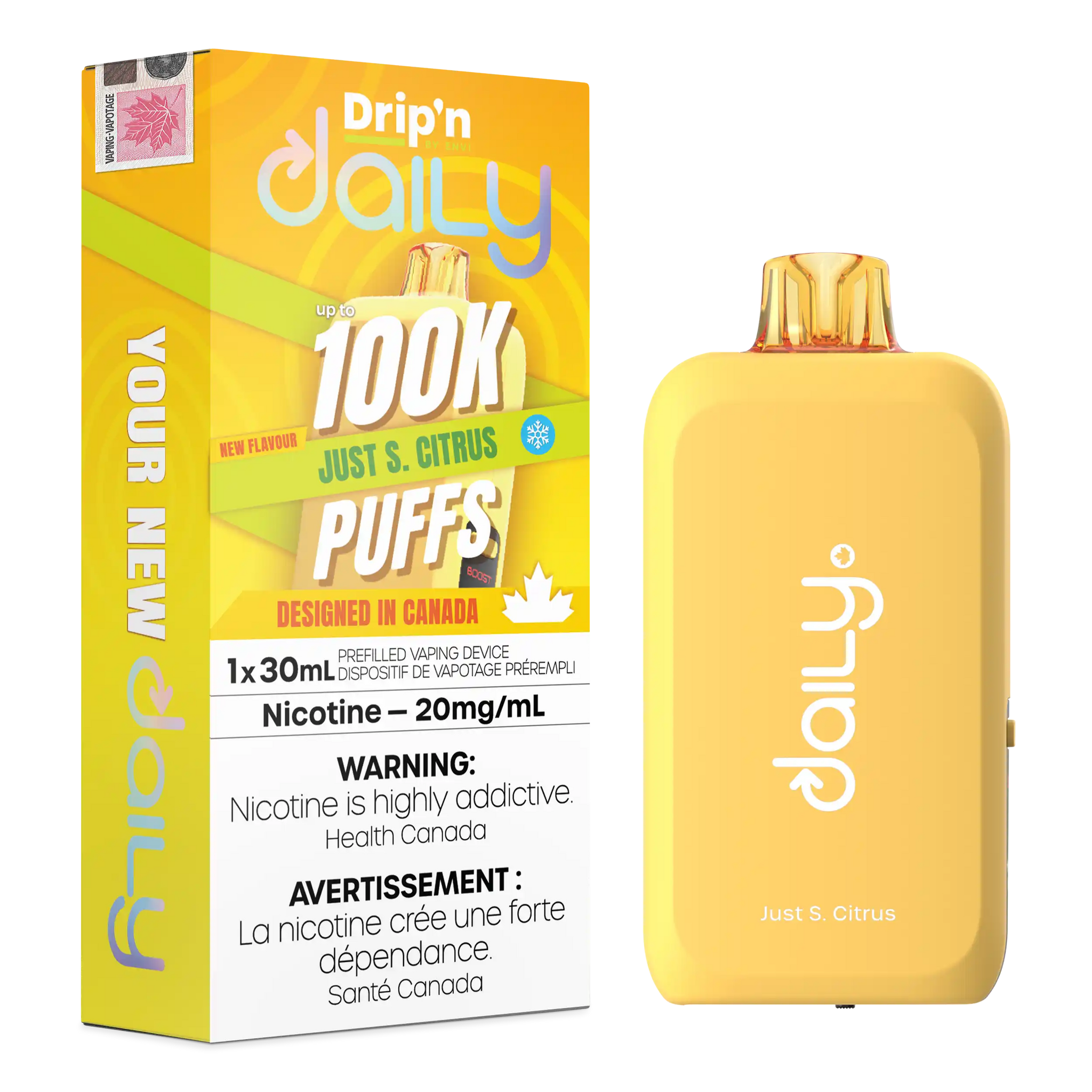 Just S. Citrus Drip'N Daily 30mL - Disposable Vape 100K
