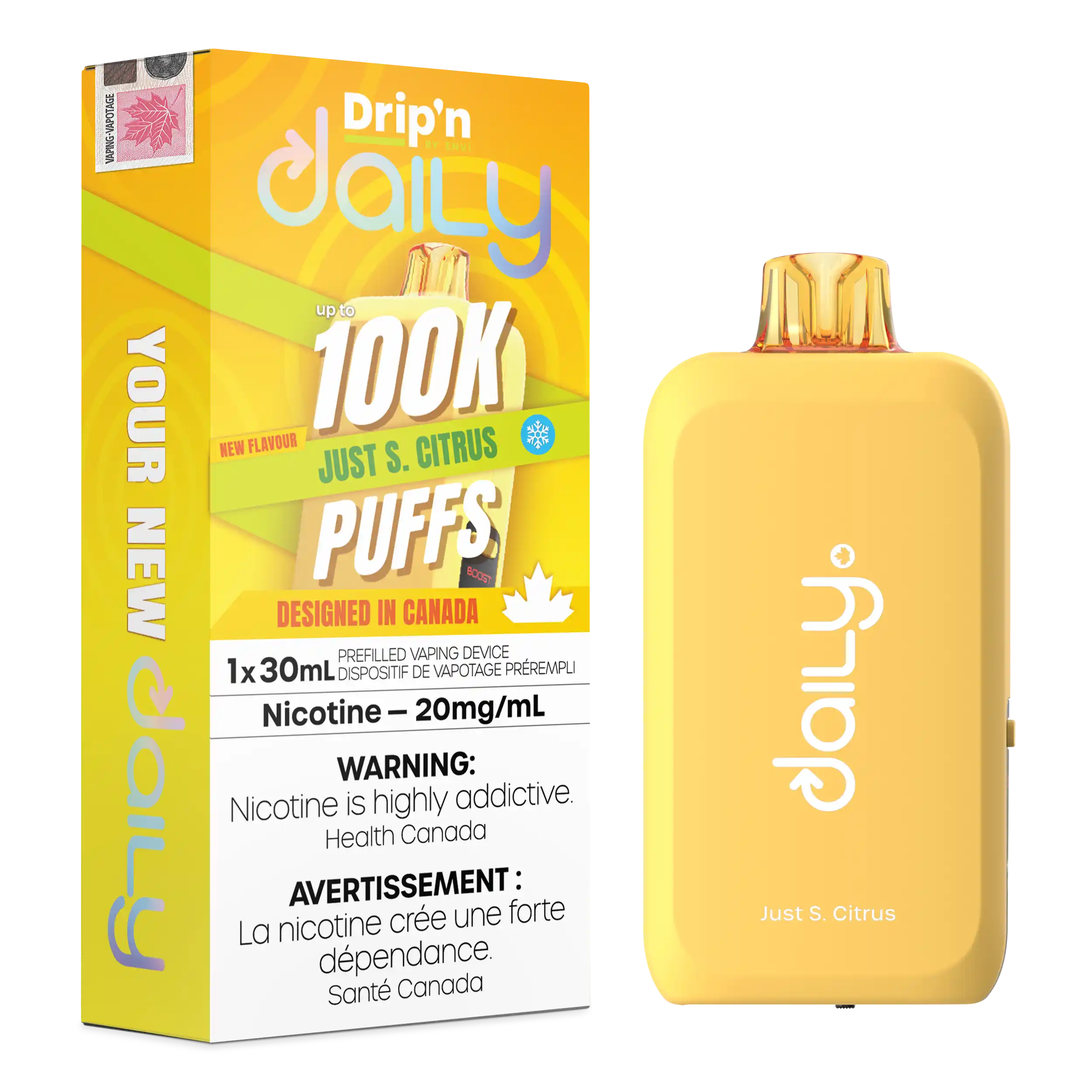 Just S. Citrus Drip'N Daily 30mL - Disposable Vape 100K