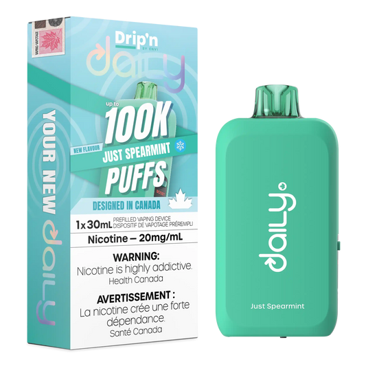 Just Spearmint Drip'N Daily 30mL - Disposable Vape 100K