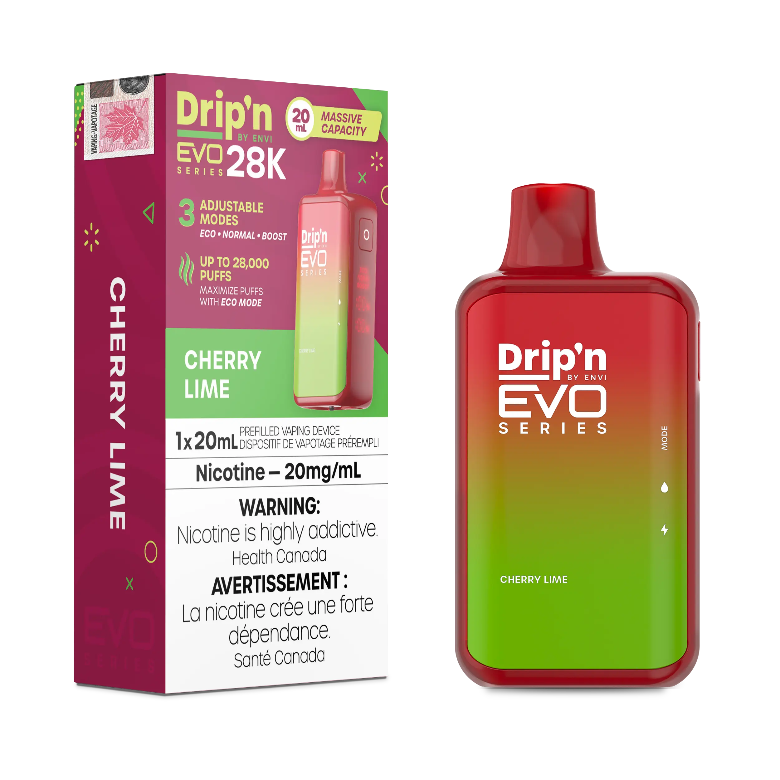 Cherry Lime Drip'N Evo - Disposable 28K