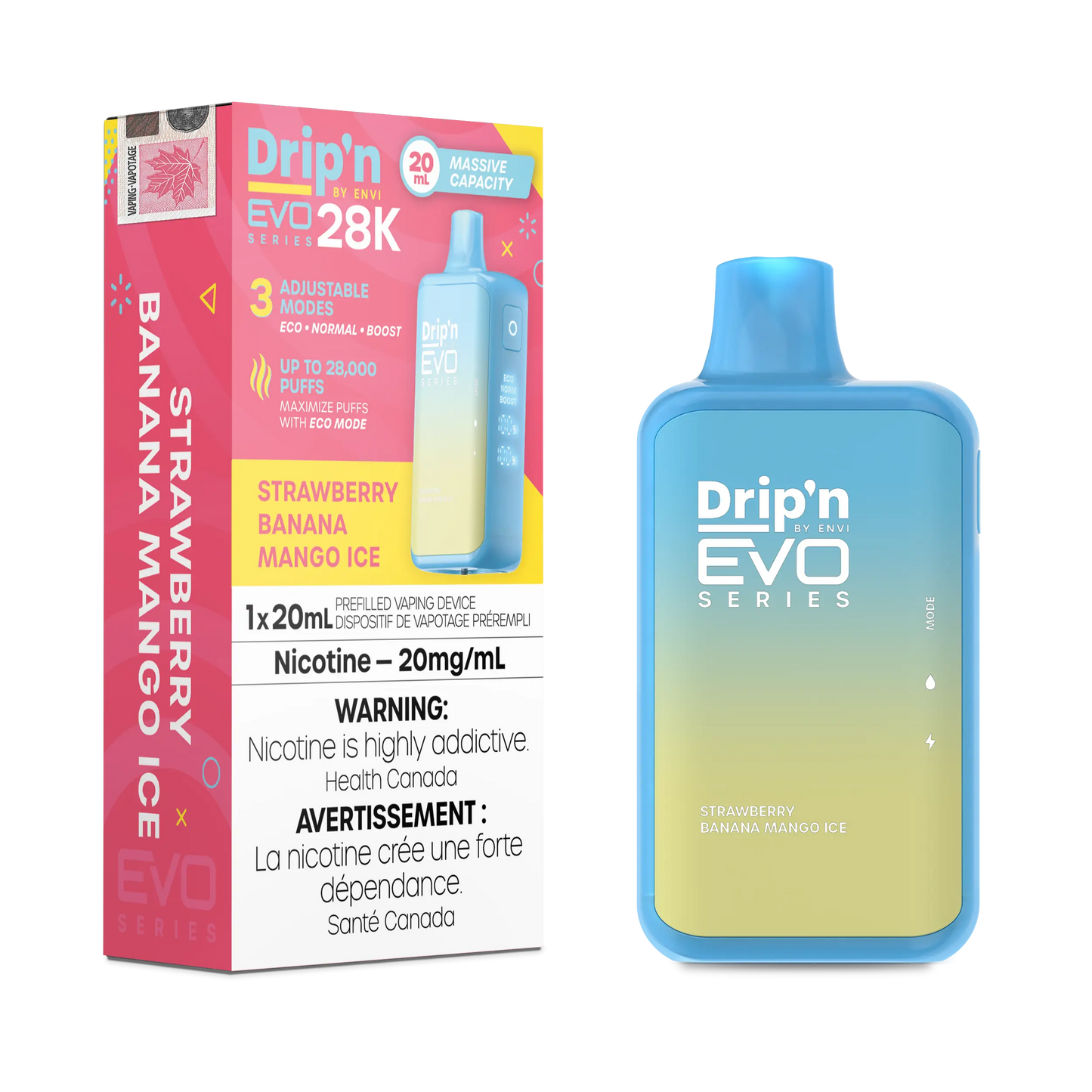 Strawberry Banana Mango Drip'N Evo - Disposable 28K