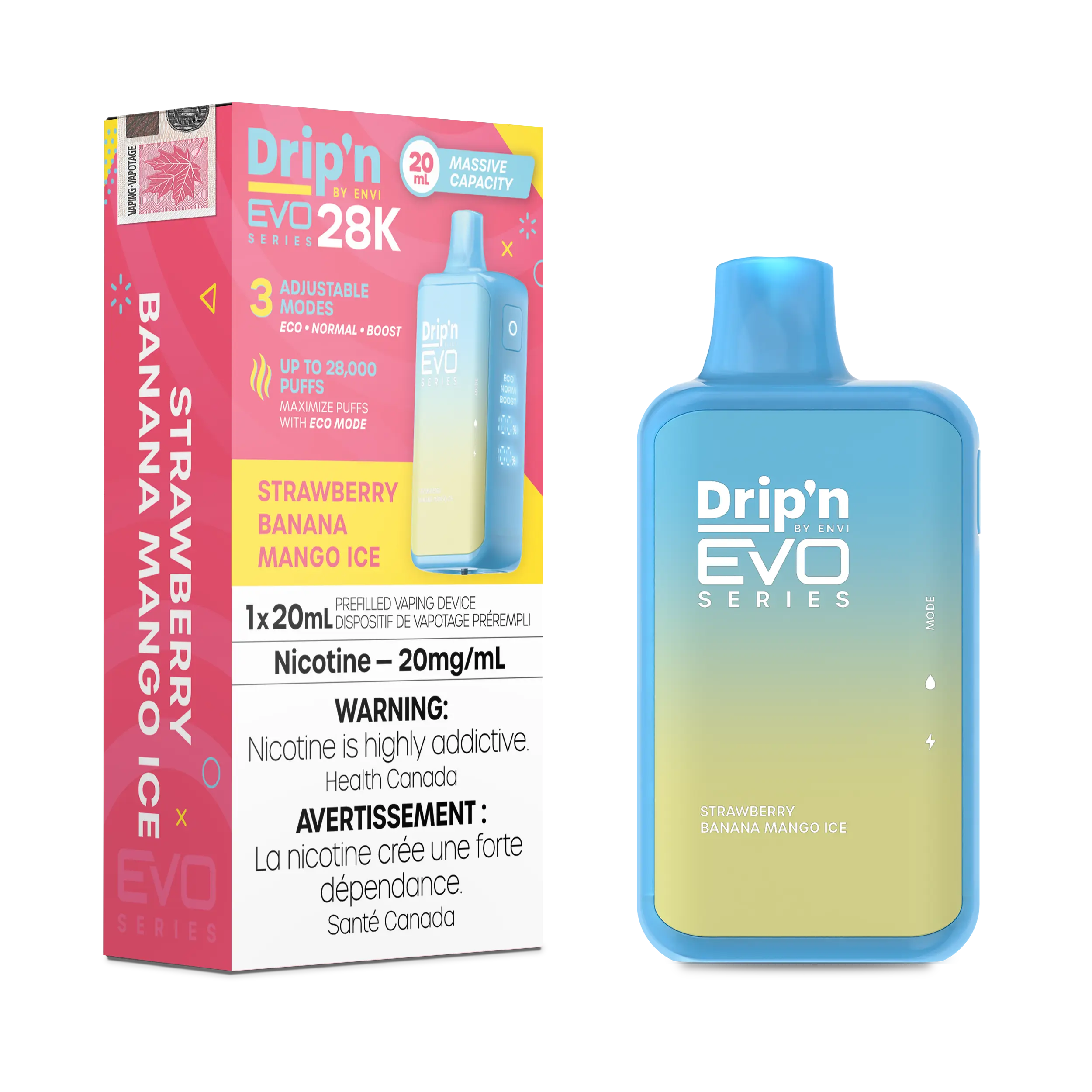 Strawberry Banana Mango Drip'N Evo - Disposable 28K