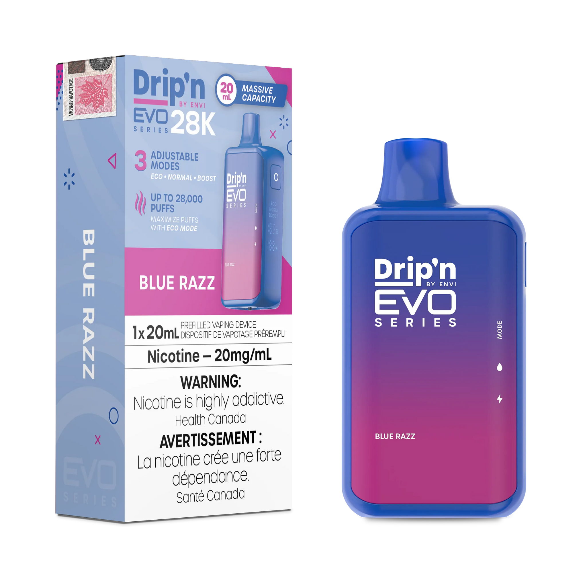 Blue Razz Drip'N Evo - Disposable 28K
