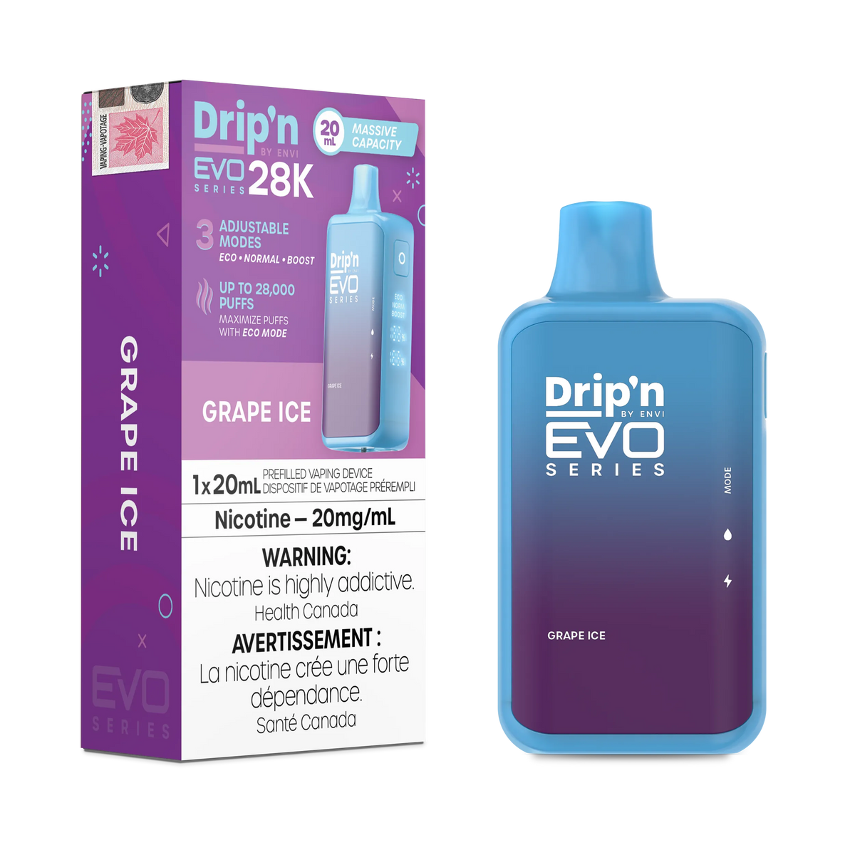 Grape Ice Drip'N Evo - Disposable 28K