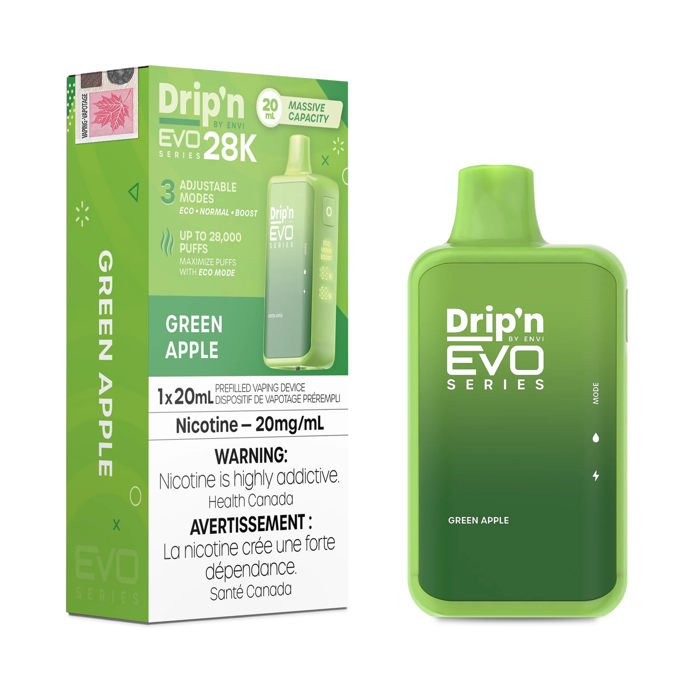 Green Apple Drip'N Evo - Disposable 28K