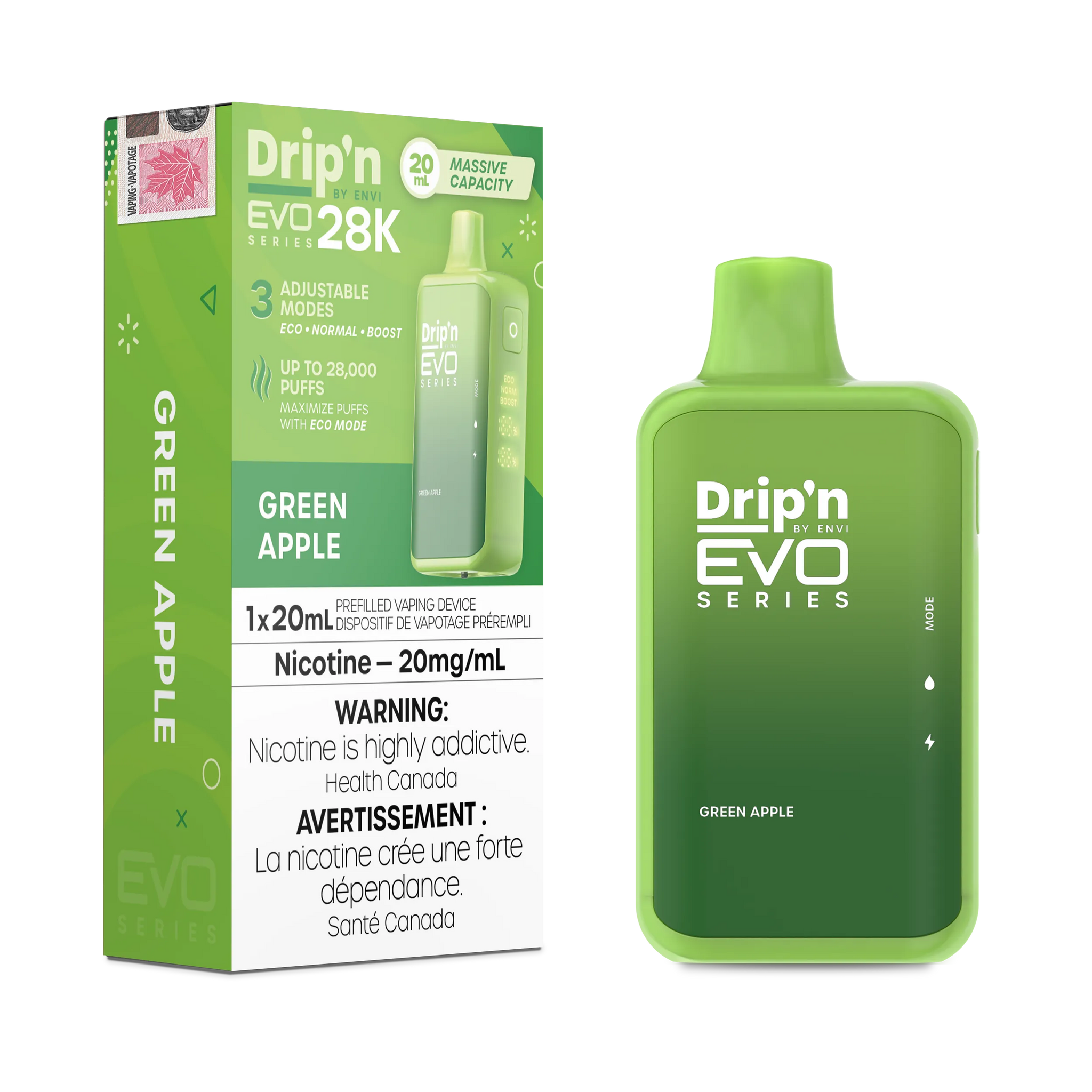 Green Apple Drip'N Evo - Disposable 28K