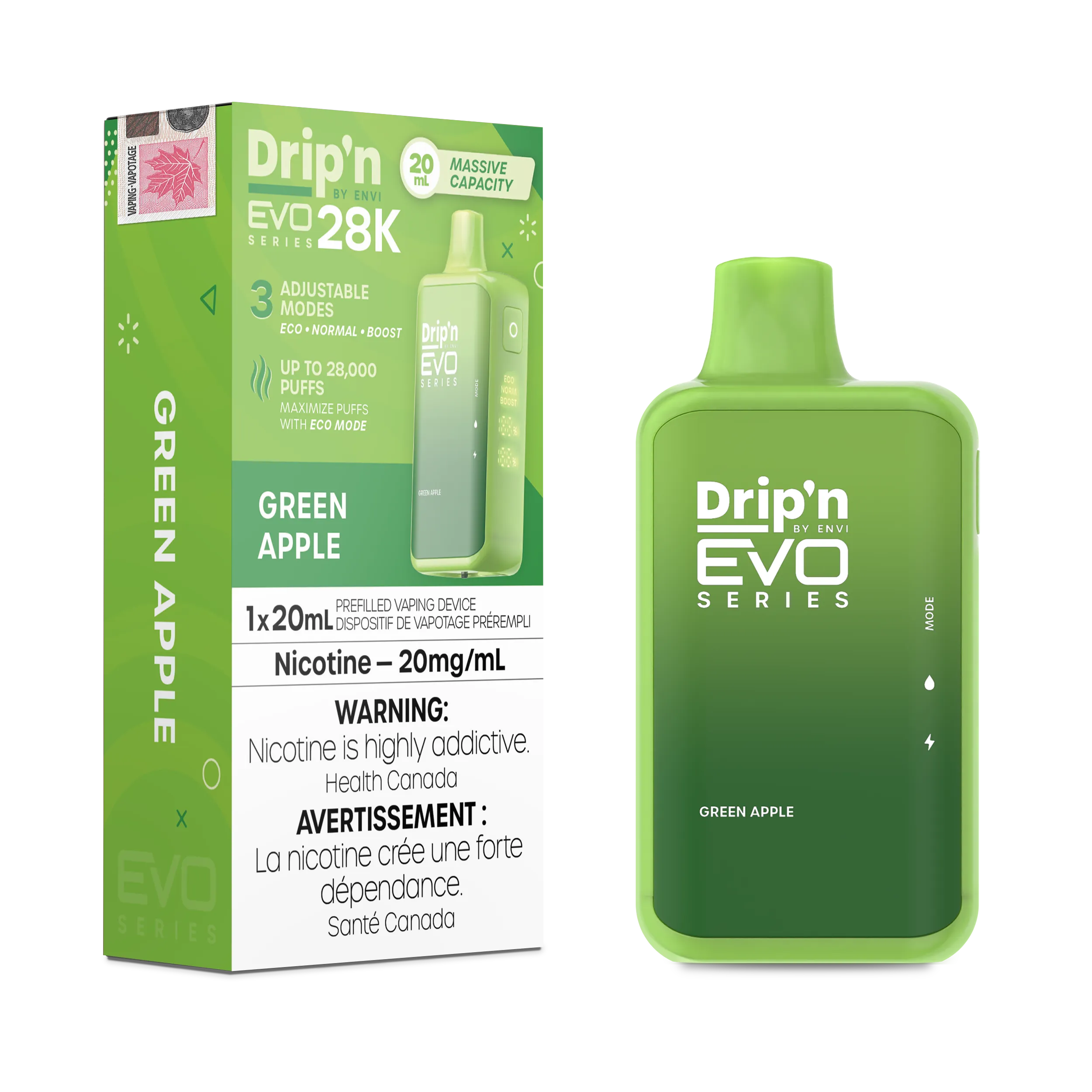 Green Apple Drip'N Evo - Disposable 28K