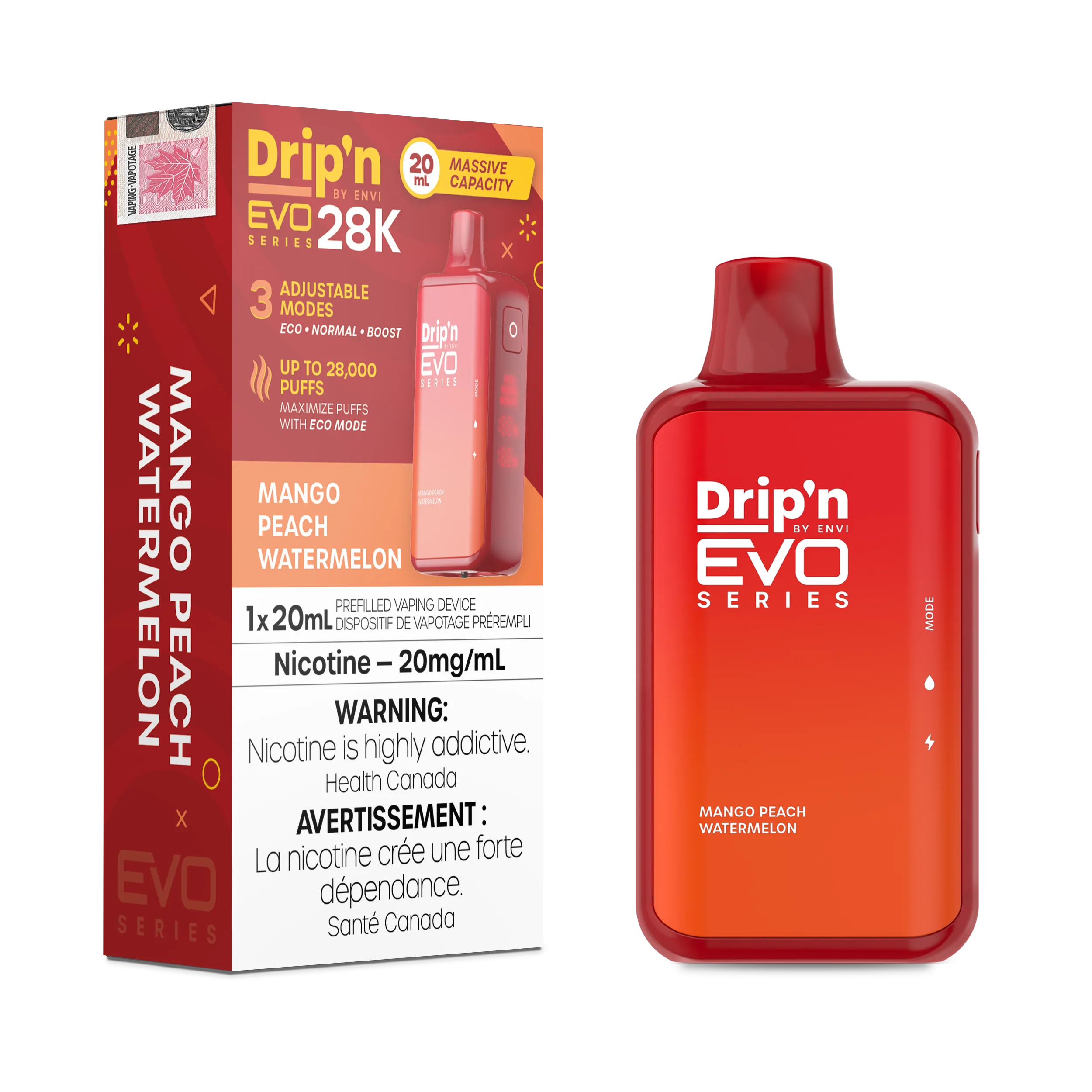 Mango Peach Watermelon Drip'N Evo - Disposable 28K