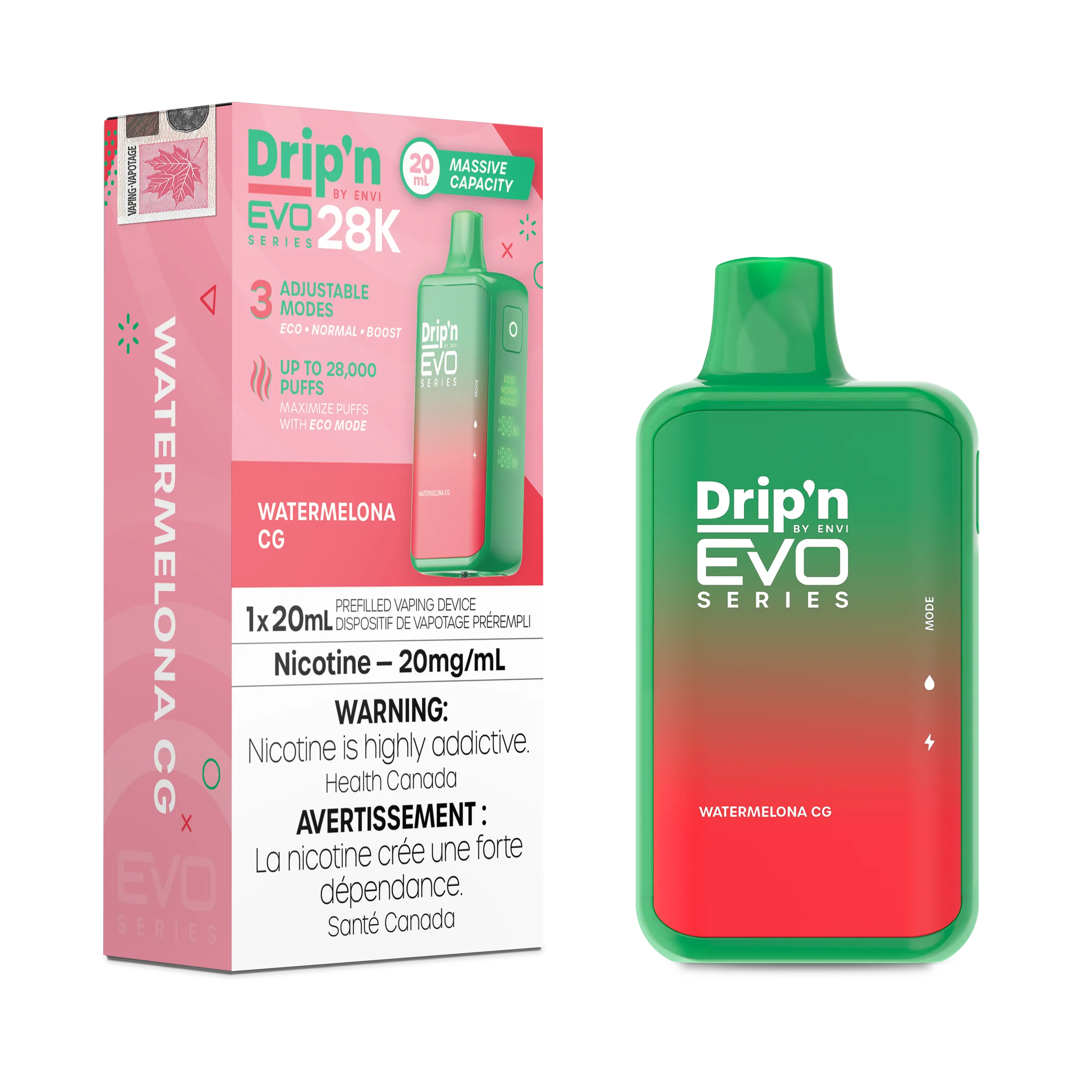 Watermelon CG Drip'N Evo - Disposable 28K