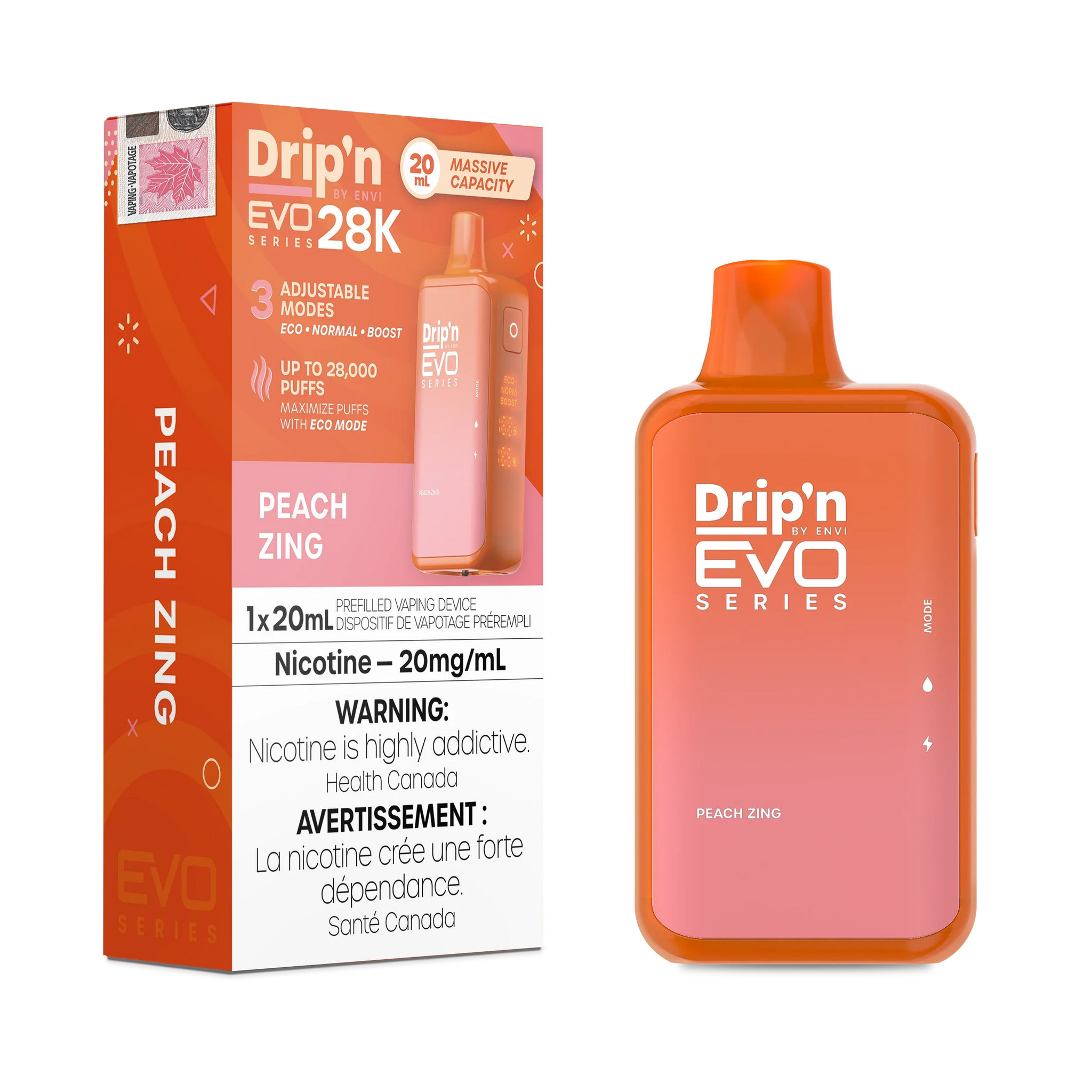 Peach Zing Drip'N Evo - Disposable 28K