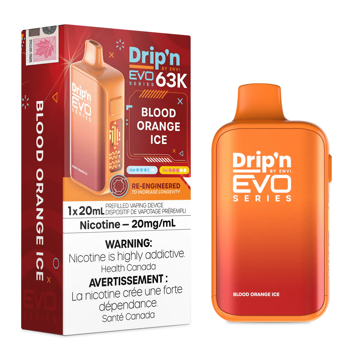 Blood Orange Ice Drip'n by Envi EVO 63K - Disposable Vape - view 2