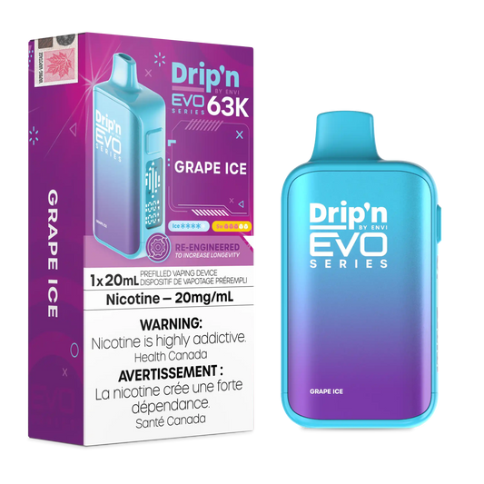 Grape Ice Drip'n by Envi EVO 63K - Disposable Vape by DRIP'N — view 2